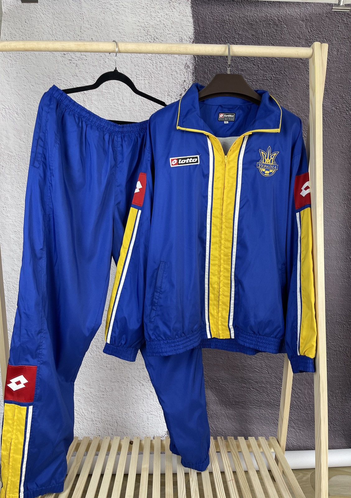 Lotto Sport Lotto Ukraine vintage soccer track suit jacket pants Україна Size US XXL / EU 58 / 5 - 1 Thumbnail