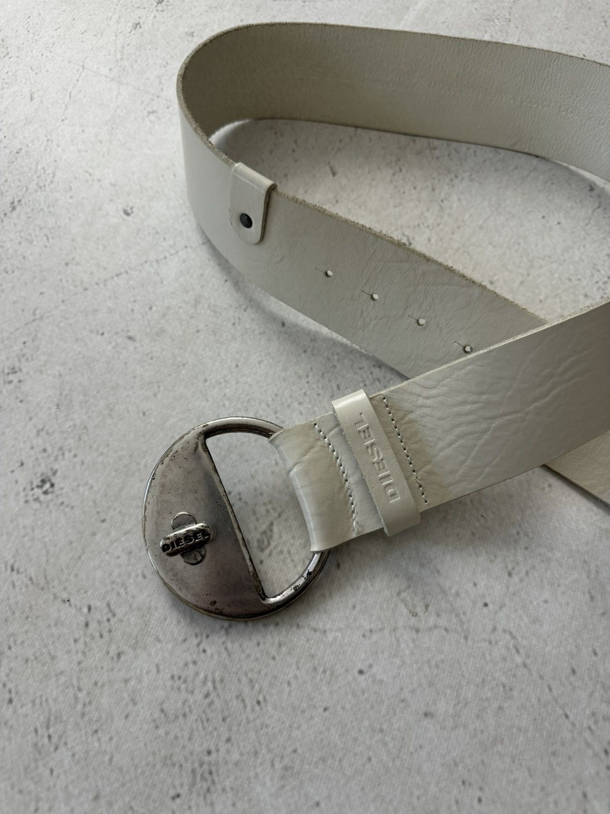 Diesel × Vintage Diesel Vintage Avantgarde Y2K Crazy Real Leather Belt Size ONE SIZE - 2 Thumbnail