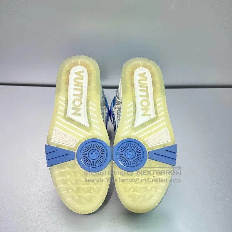 Louis Vuitton Louis Vuitton Trainer White and Blue Gradient Full Drill P Size US 8.5 / EU 41-42 - 9 Thumbnail