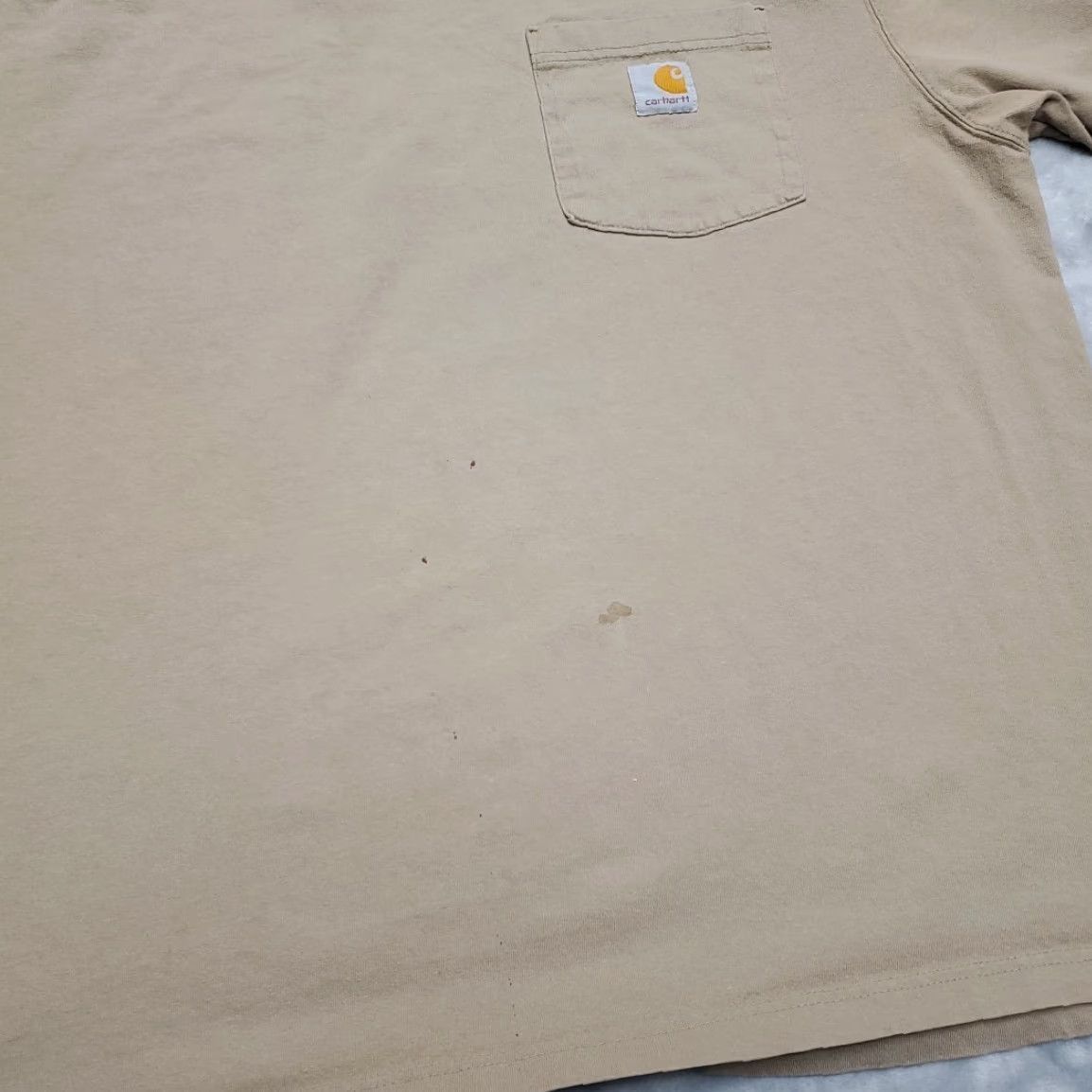 Carhartt VINTAGE Carhartt Shirt Men L Beige Loose Short Sleeve Crewneck Pocket Work Tee Size US L / EU 52-54 / 3 - 2 Thumbnail