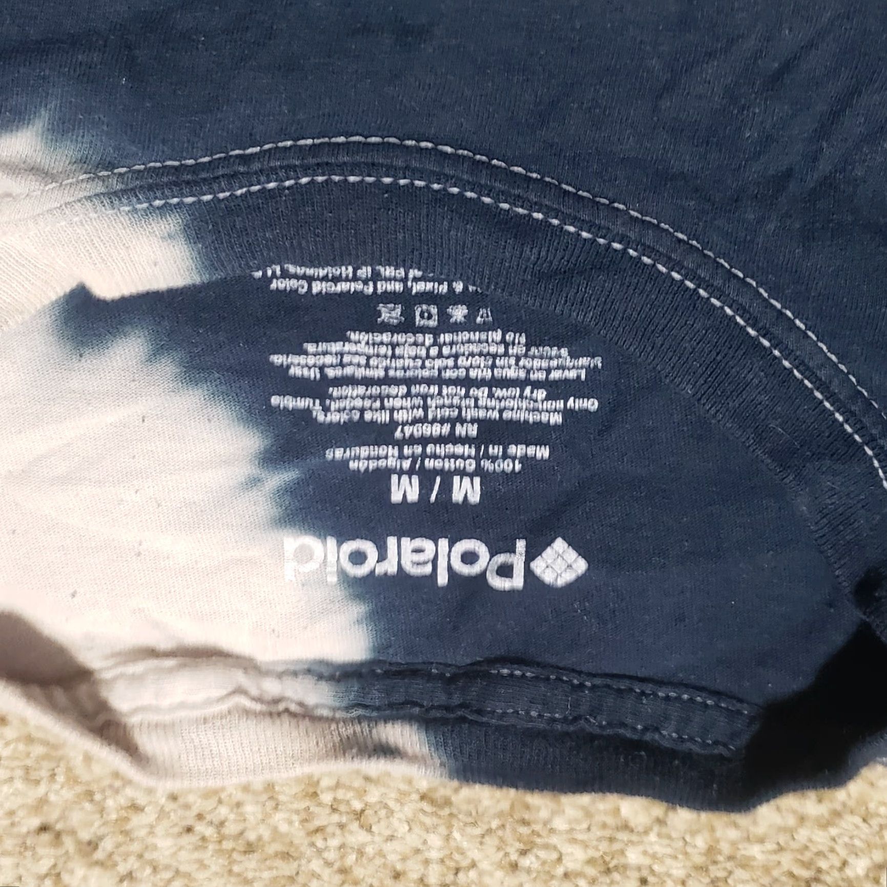Polaroid Polaroid Shirt Adult M Bleached Tie Dye Cropped Logo Multicolor 90s Retro Womens M Size M / US 6-8 / IT 42-44 - 3 Thumbnail