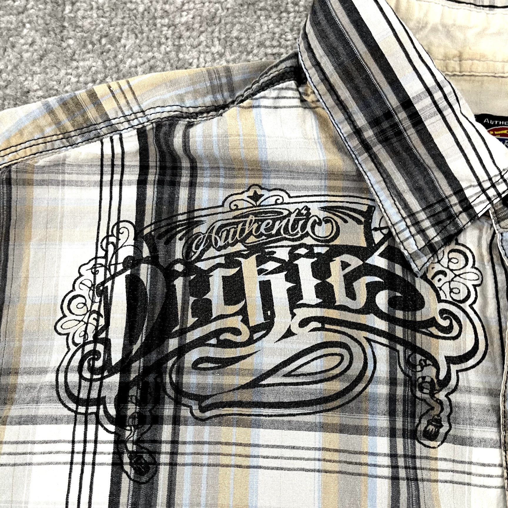 Dickies VINTAGE Dickies Shirt Mens 2XL Gray Plaid Button-Up Short Sleeve Workwear Casual 90s Mens Size US XXL / EU 58 / 5 - 3 Thumbnail