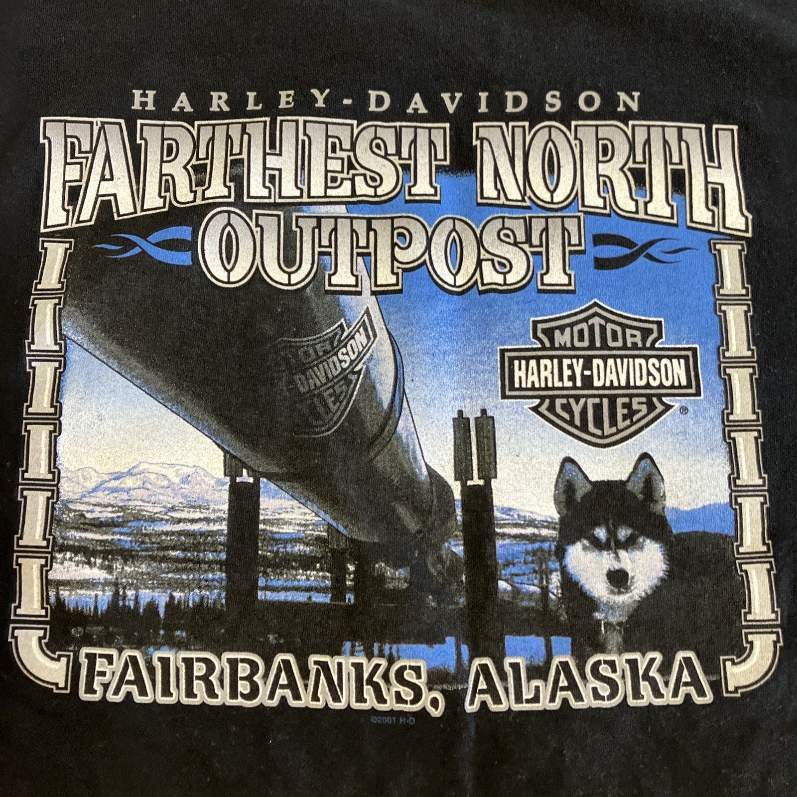 Harley Davidson Vtg Harley-Davidson Fairbanks Alaska Wolves Graphic Size XL Size US XXL / EU 58 / 5 - 2 Thumbnail