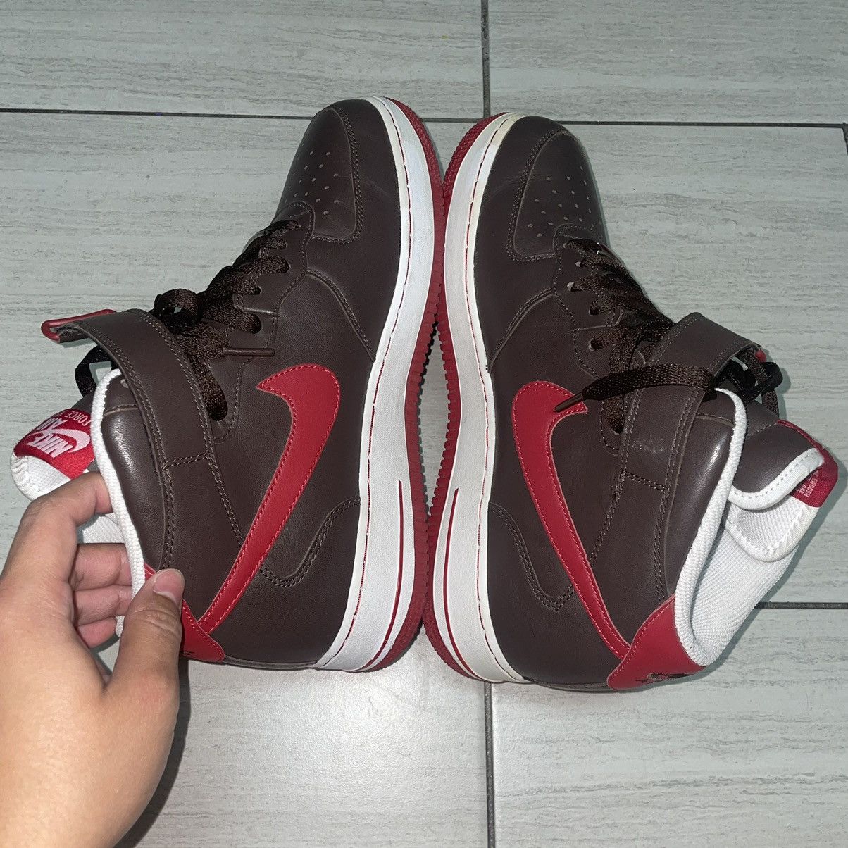 Nike Nike Air Force 1 Cooper Malone Natt Red & Brown RARE Size US 9 / EU 42 - 7 Thumbnail