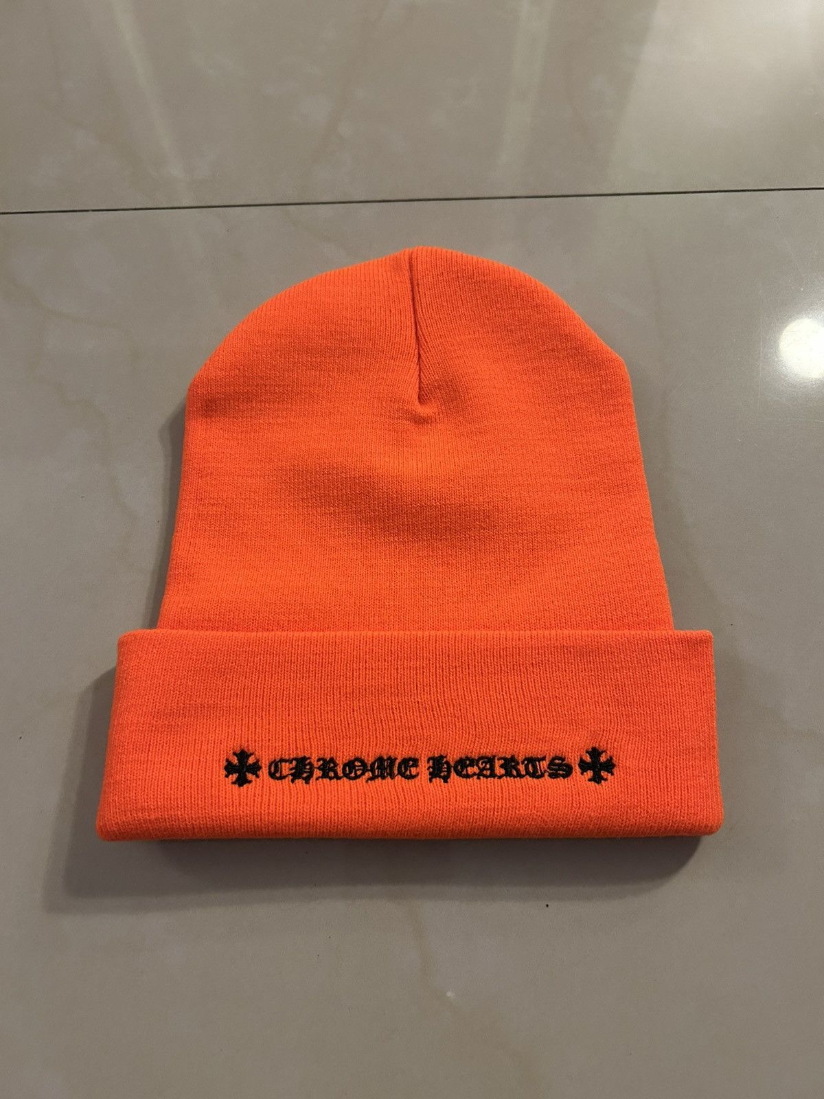 Chrome Hearts Chrome Hearts Safety Orange Beanie Size ONE SIZE - 2 Thumbnail