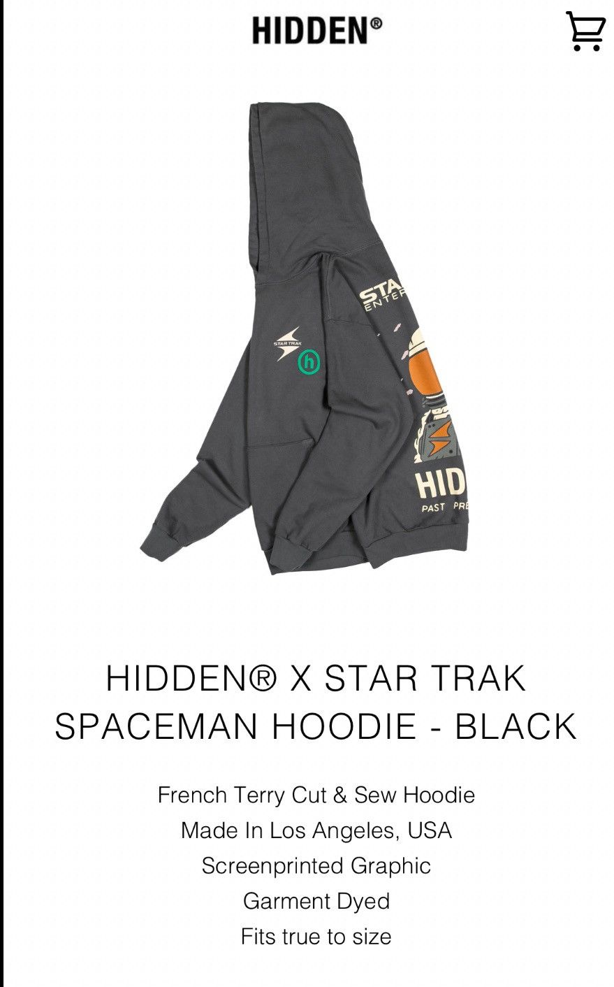 HIDDEN Hidden NY Star Trak Spaceman Hoodie Size US L / EU 52-54 / 3 - 3 Thumbnail