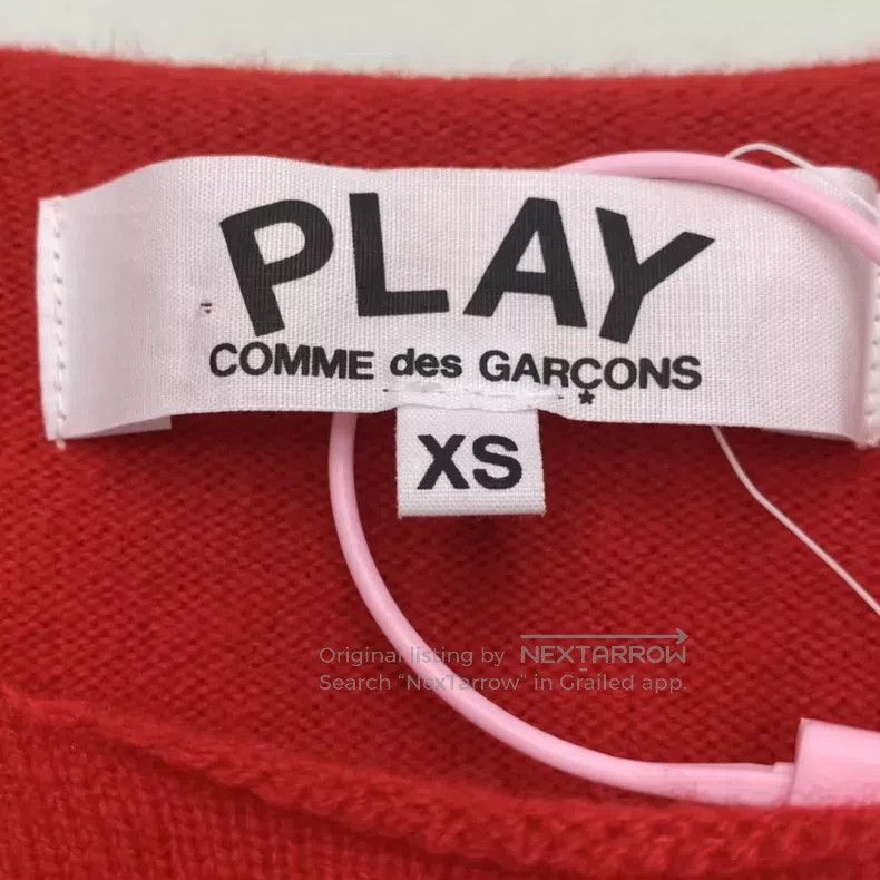 Comme des Garcons Comme Des Garcons Red heart sweater with red heart embroid Size XS / US 0-2 / IT 36-38 - 5 Thumbnail
