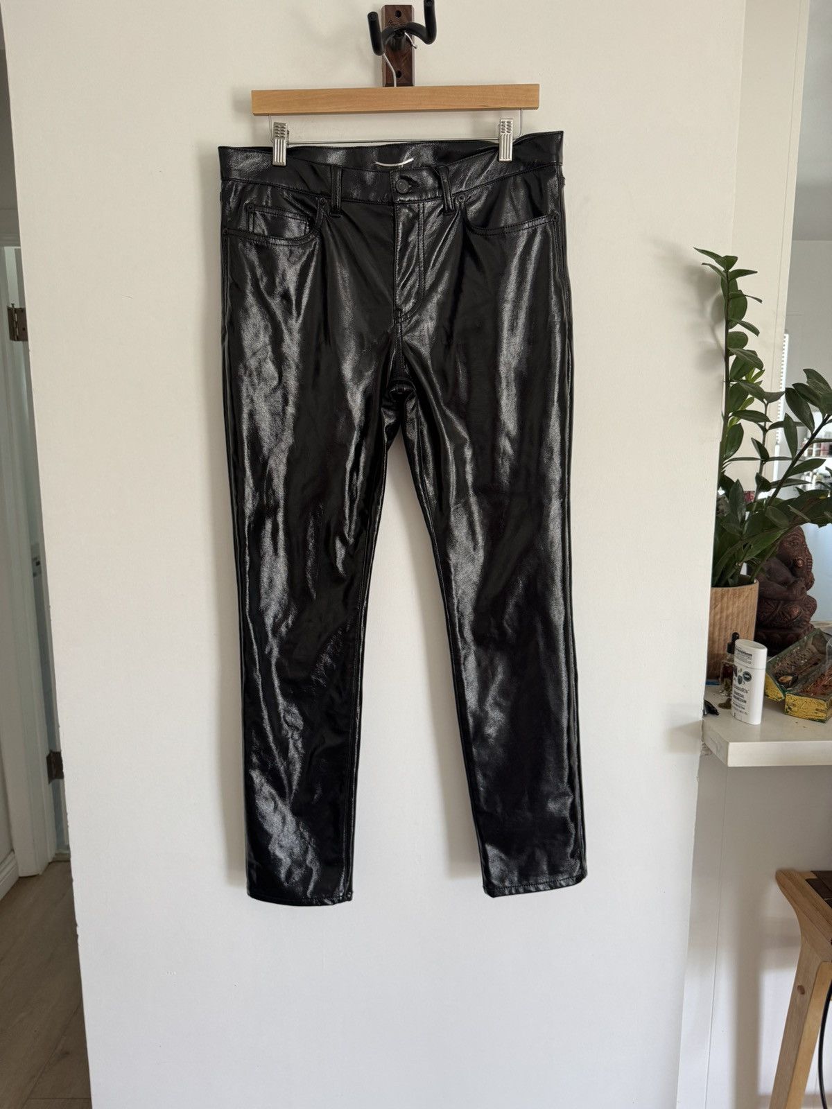 Saint Laurent Paris Lacquered “wet effect” pants Size US 31 - 1 Thumbnail