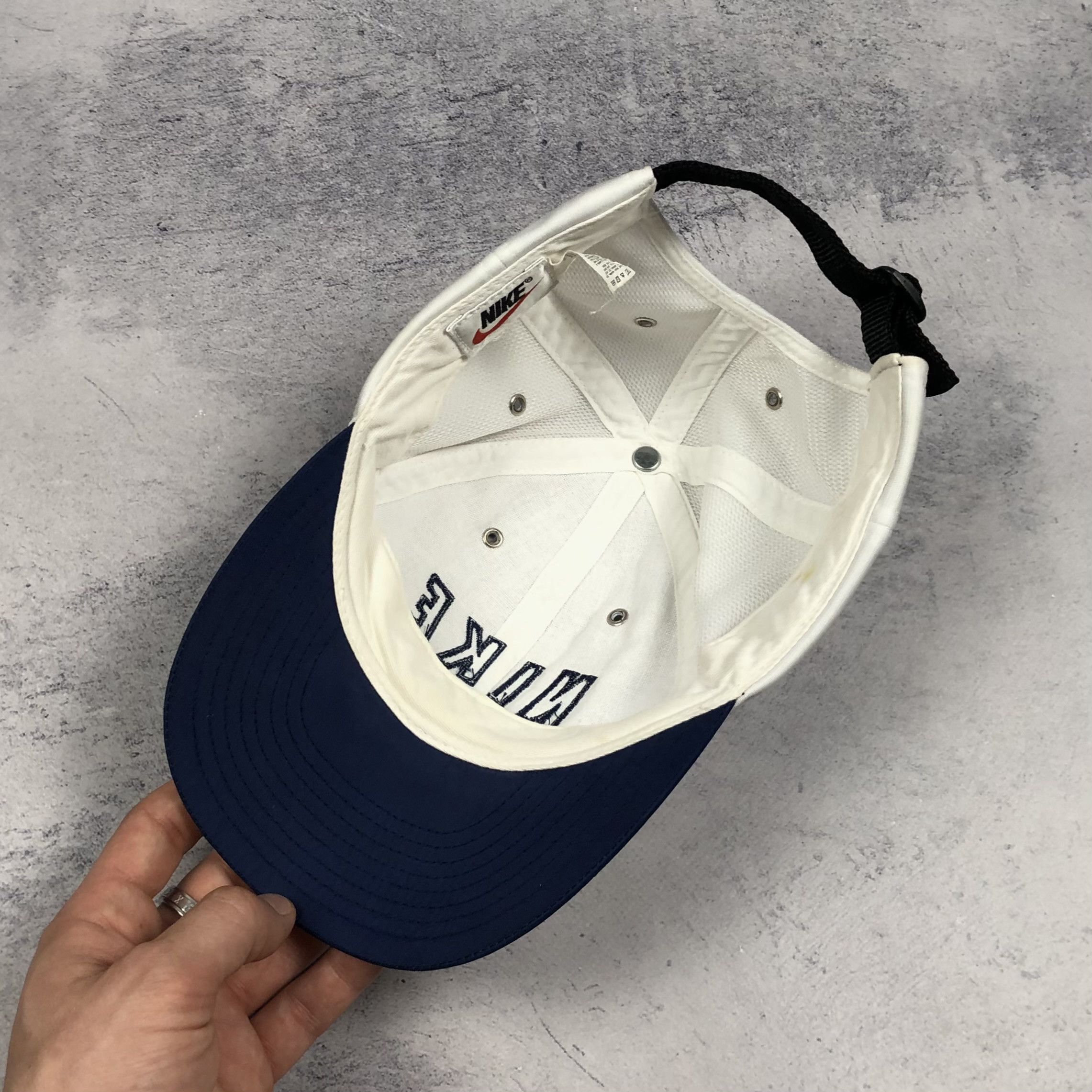 Nike Y2K Nike Centre Script Swoosh Logo Blue White Vintage Cap Size ONE SIZE - 9 Thumbnail