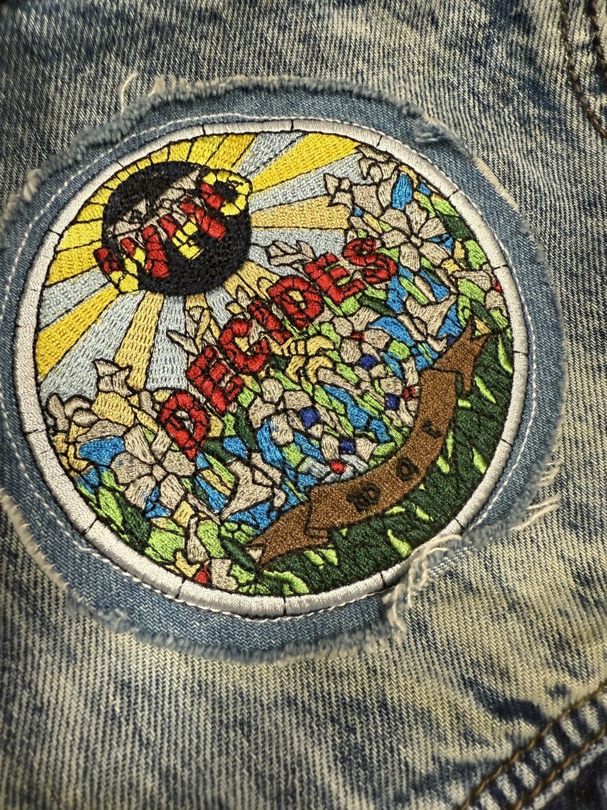 Who Decides War Who decides war stained glass jean jacket Size US XS / EU 42 / 0 - 3 Thumbnail