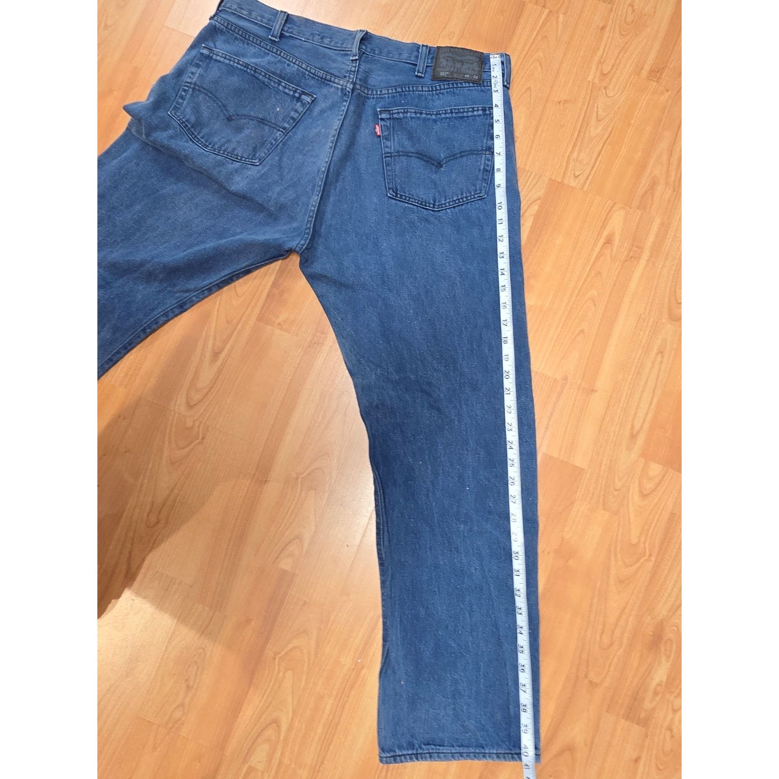 Levi's Levi's 501 Jeans Straight Leg 40x32 Classic Fit Blue Denim Size US 40 / EU 56 - 9 Thumbnail