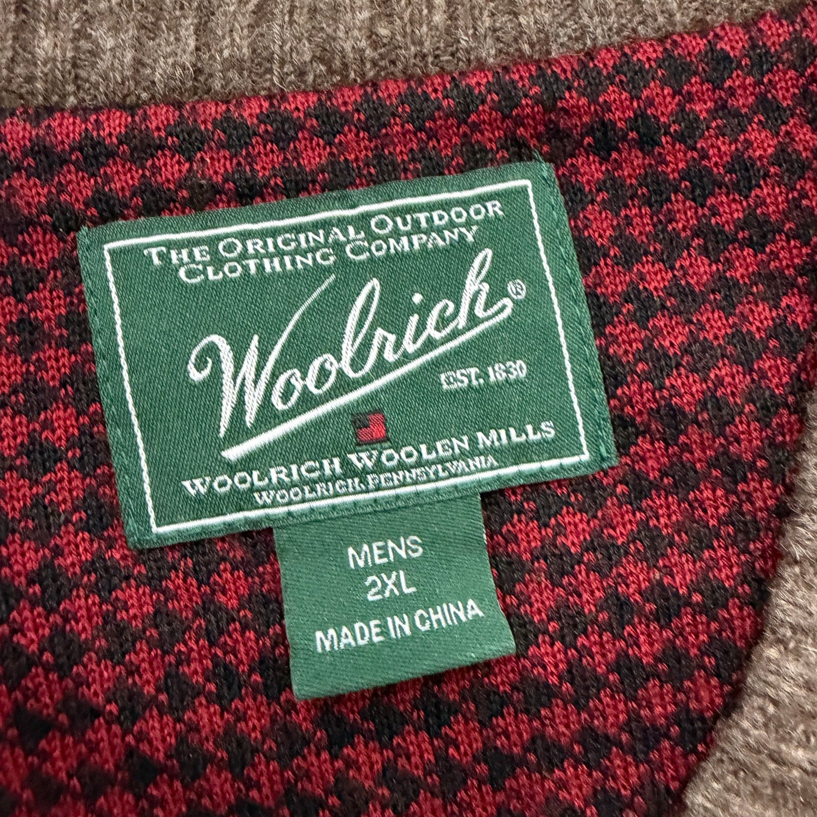 Vintage Woolrich Lambs Wool Sweater Mens 2XL Brown Wood Heather Size US XXL / EU 58 / 5 - 4 Thumbnail