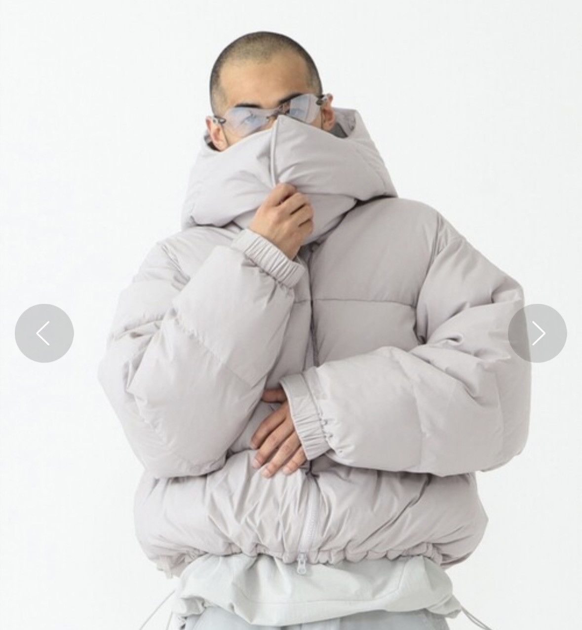 Beams Japan Beams Silver Grey Cropped down Jacket (Size M) Size US M / EU 48-50 / 2 - 1 Thumbnail