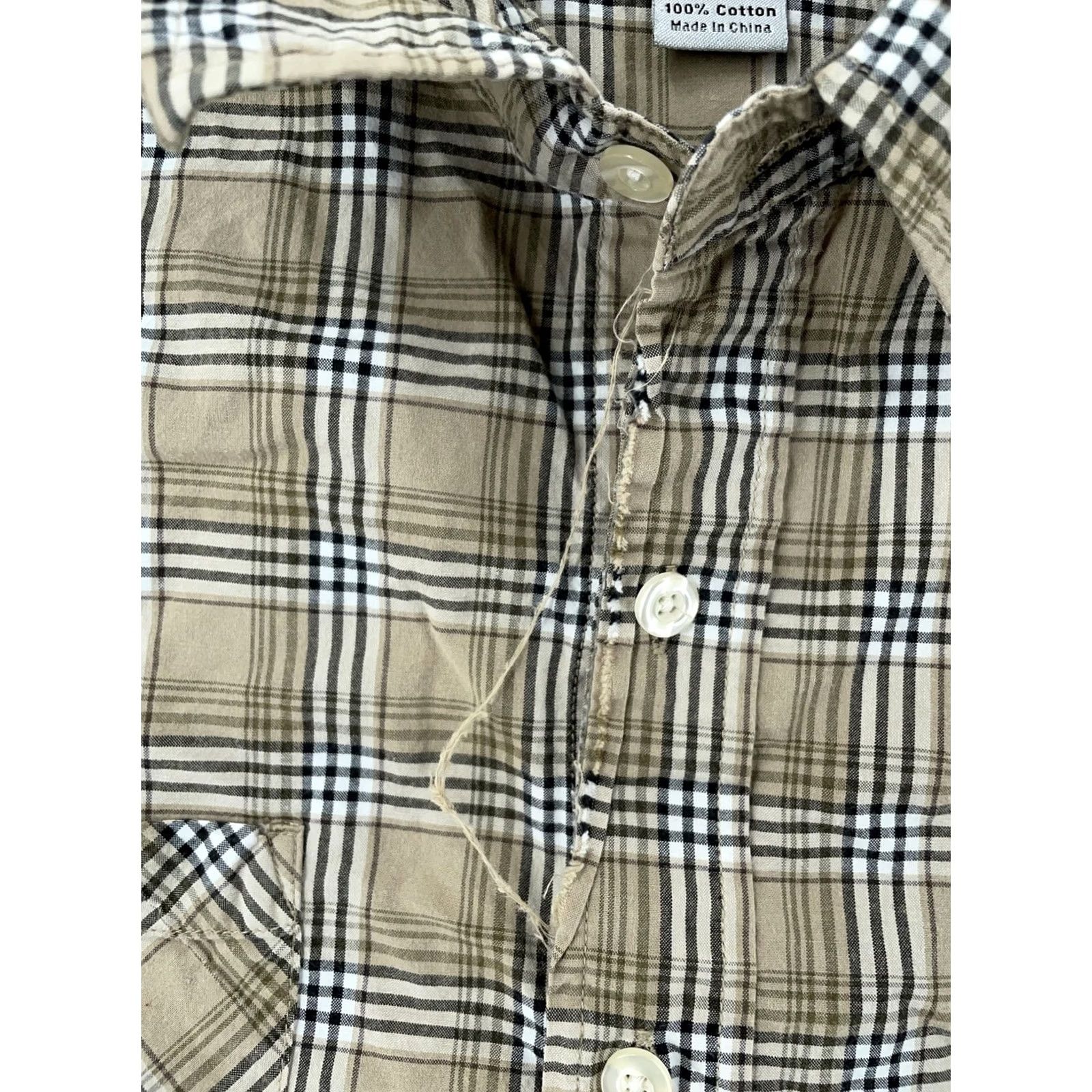 Carhartt VINTAGE Carhartt Shirt Mens XL Dark Tan Plaid Short Sleeve Button Up Workwear S245 DKT Size US XL / EU 56 / 4 - 3 Thumbnail
