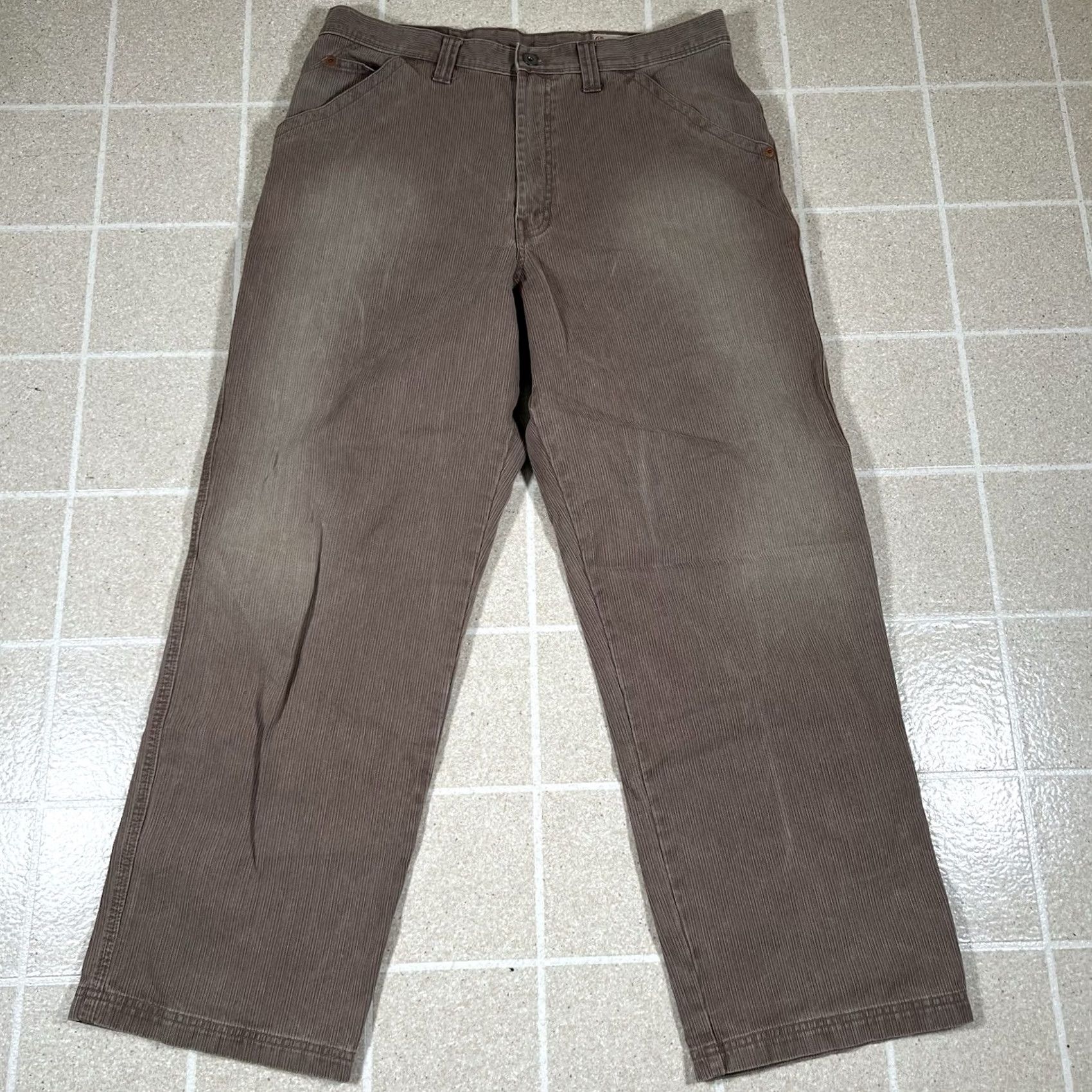 Guess VINTAGE GUESS Jeans Brown Wide-Leg Denim 34x32 Mens USA Baggy 90s Size US 32 / EU 48 - 4 Thumbnail