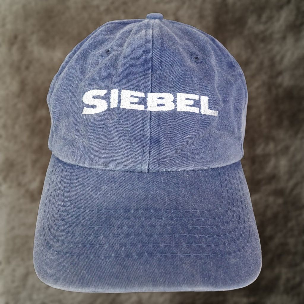 Vintage SIEBEL Logo Hat - Baseball Cap - Adjustable - Unisex Adults - One Size - Blue - Strapback Size ONE SIZE - 1 Thumbnail
