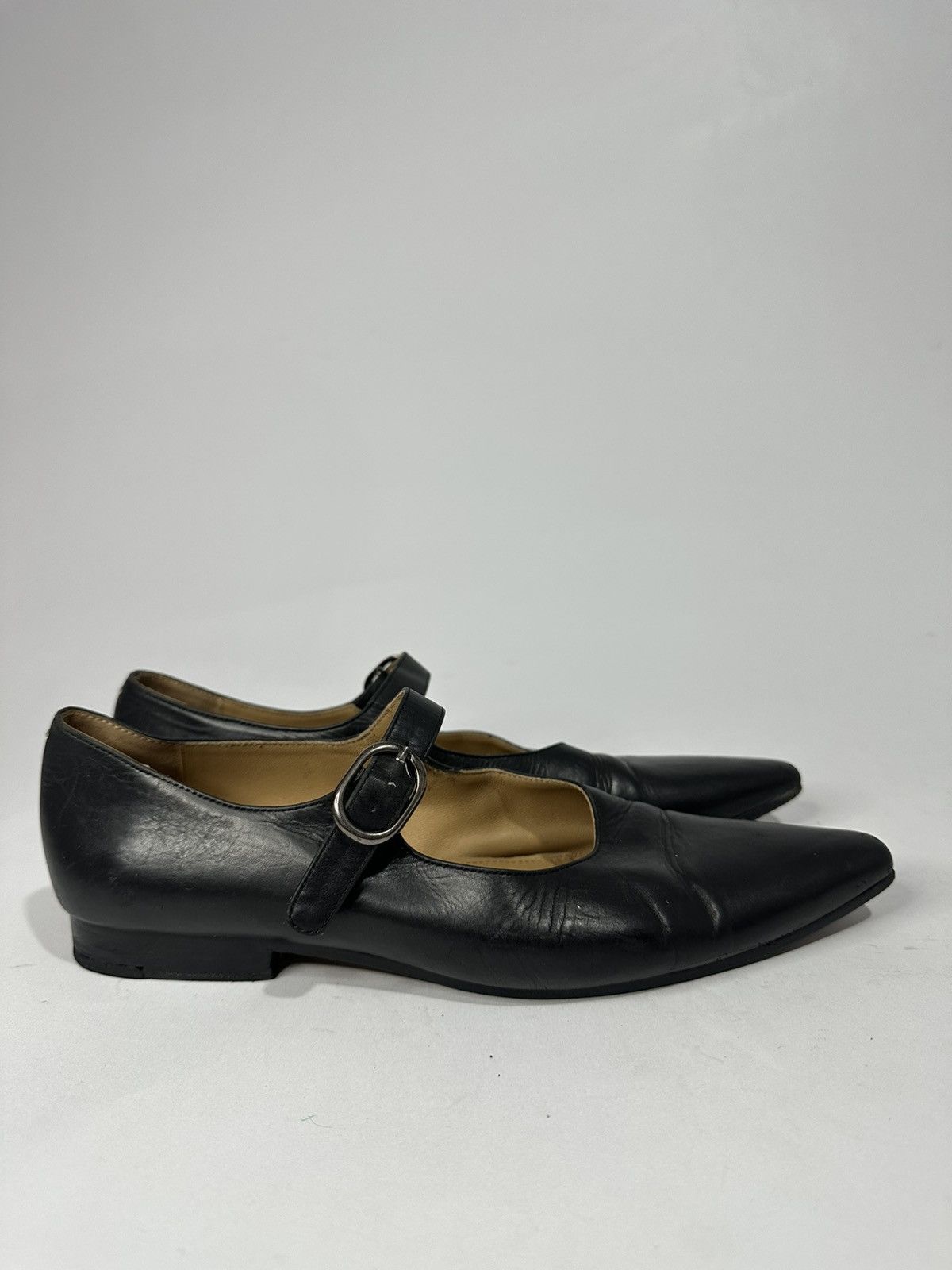 Maison Margiela Maison Margiela Black Hyperion Pointed Toe Leather Loafers. Size US 6 / IT 36 - 3 Thumbnail