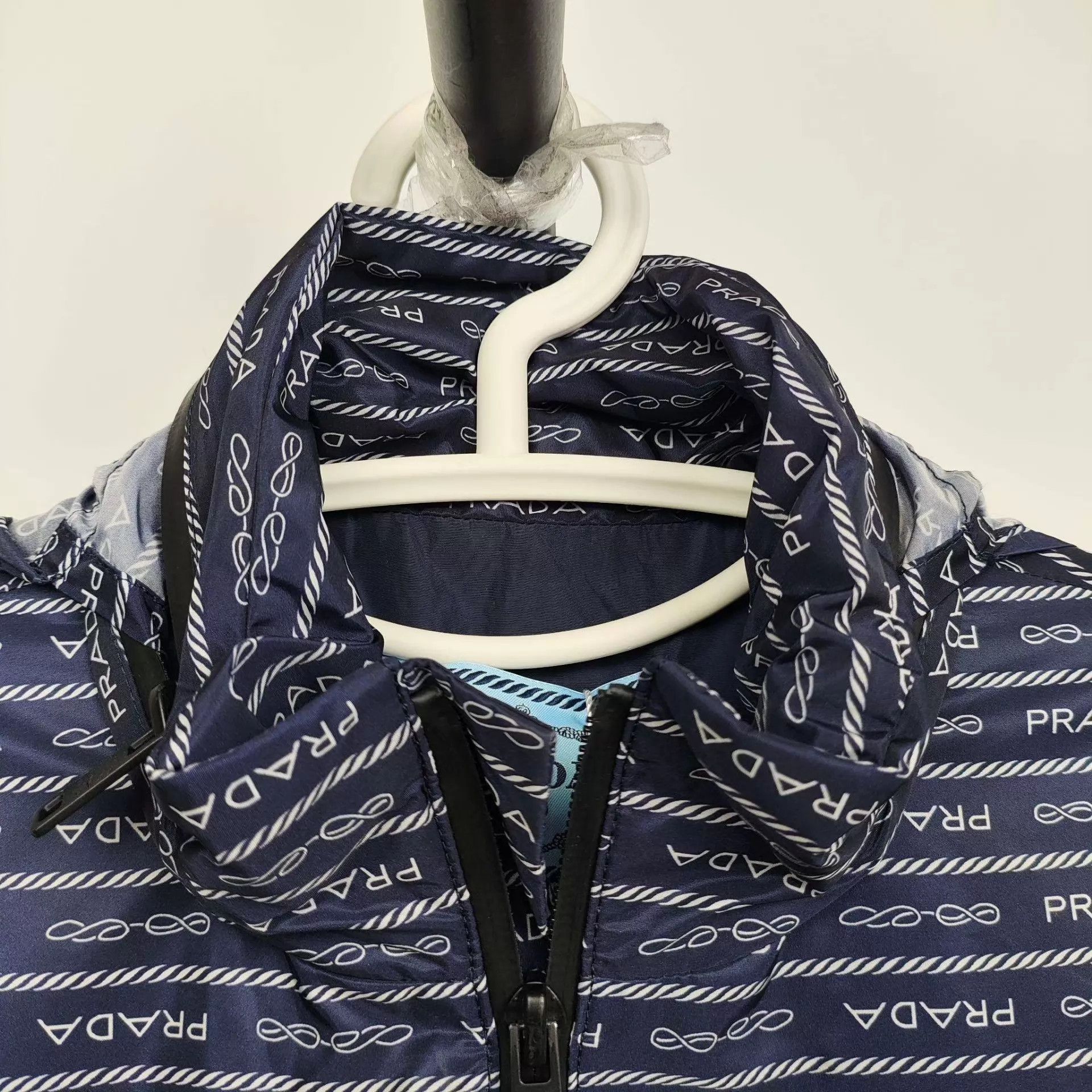 Prada Prada 98 new logo print nylon navy blue 38 dress Size XS / US 0-2 / IT 36-38 - 3 Thumbnail