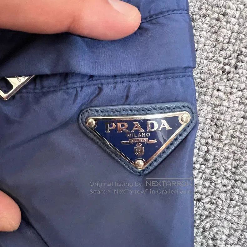 Prada Prada Blue Triangle Logo Jacket. Size US L / EU 52-54 / 3 - 7 Thumbnail
