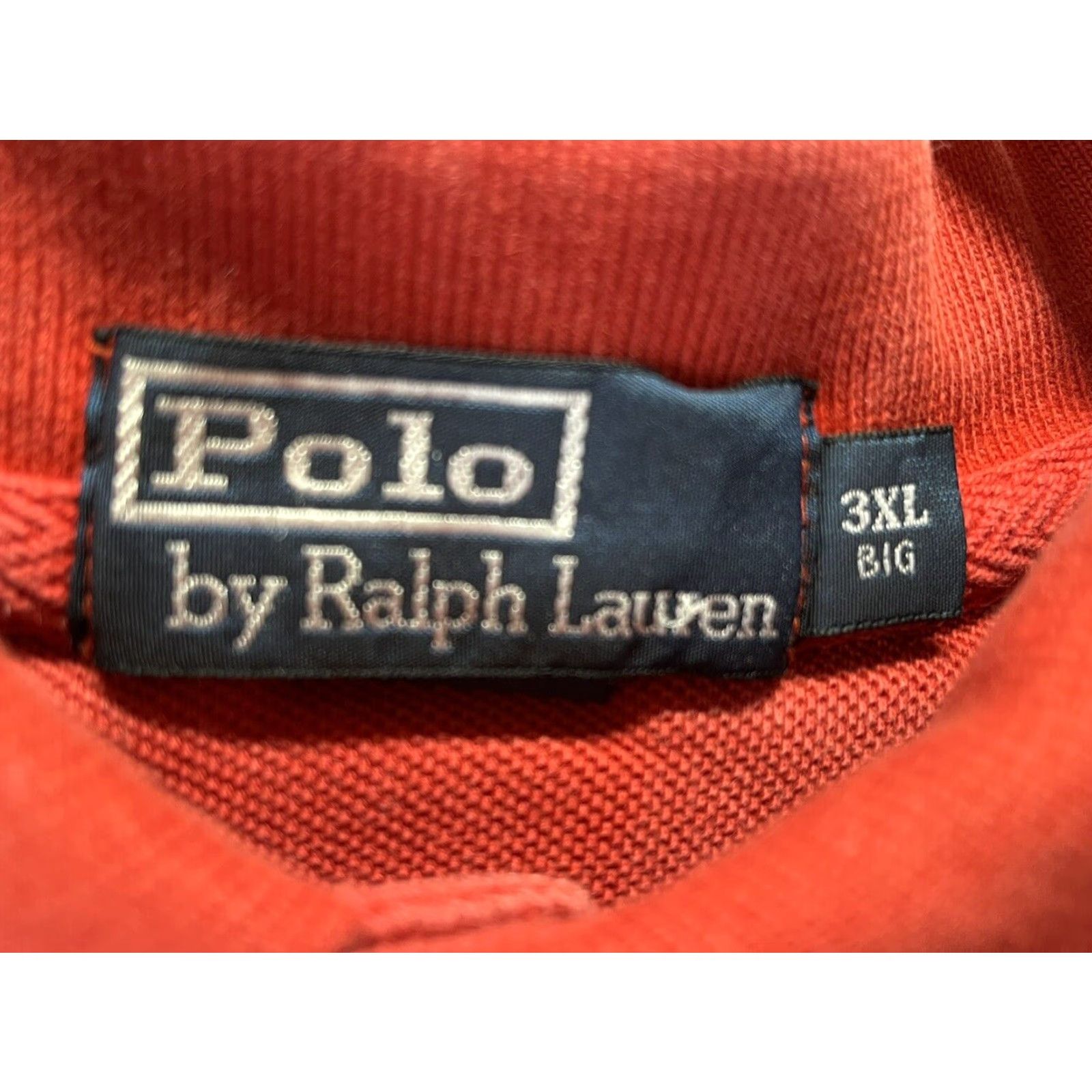 Polo Ralph Lauren VINTAGE Polo Ralph Lauren Shirt Big 3X Red Polo Mens Short Sleeve Crest Patch Polo Shirt with Flaw Size US XXL / EU 58 / 5 - 4 Thumbnail