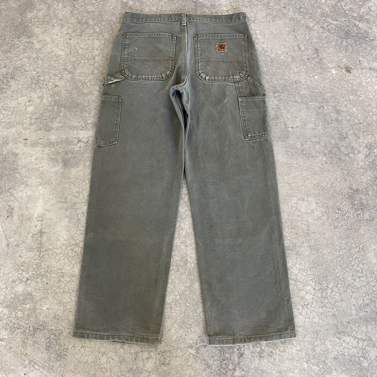 Carhartt VTG Carhartt Double Knee Faded Dirty Carpenter Pants Size US 31 - 15 Thumbnail