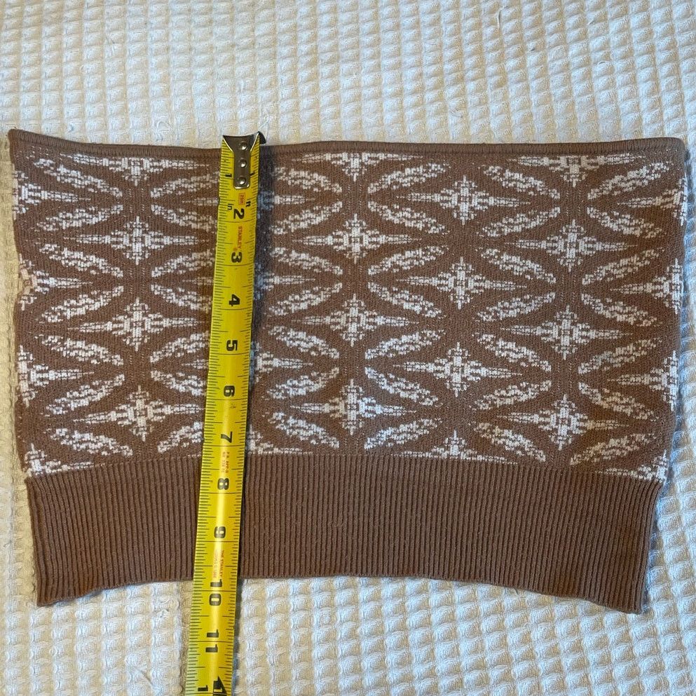 Free People Intimately Free People Boho Brown Print Crop Tube Top Medium Size M / US 6-8 / IT 42-44 - 3 Thumbnail