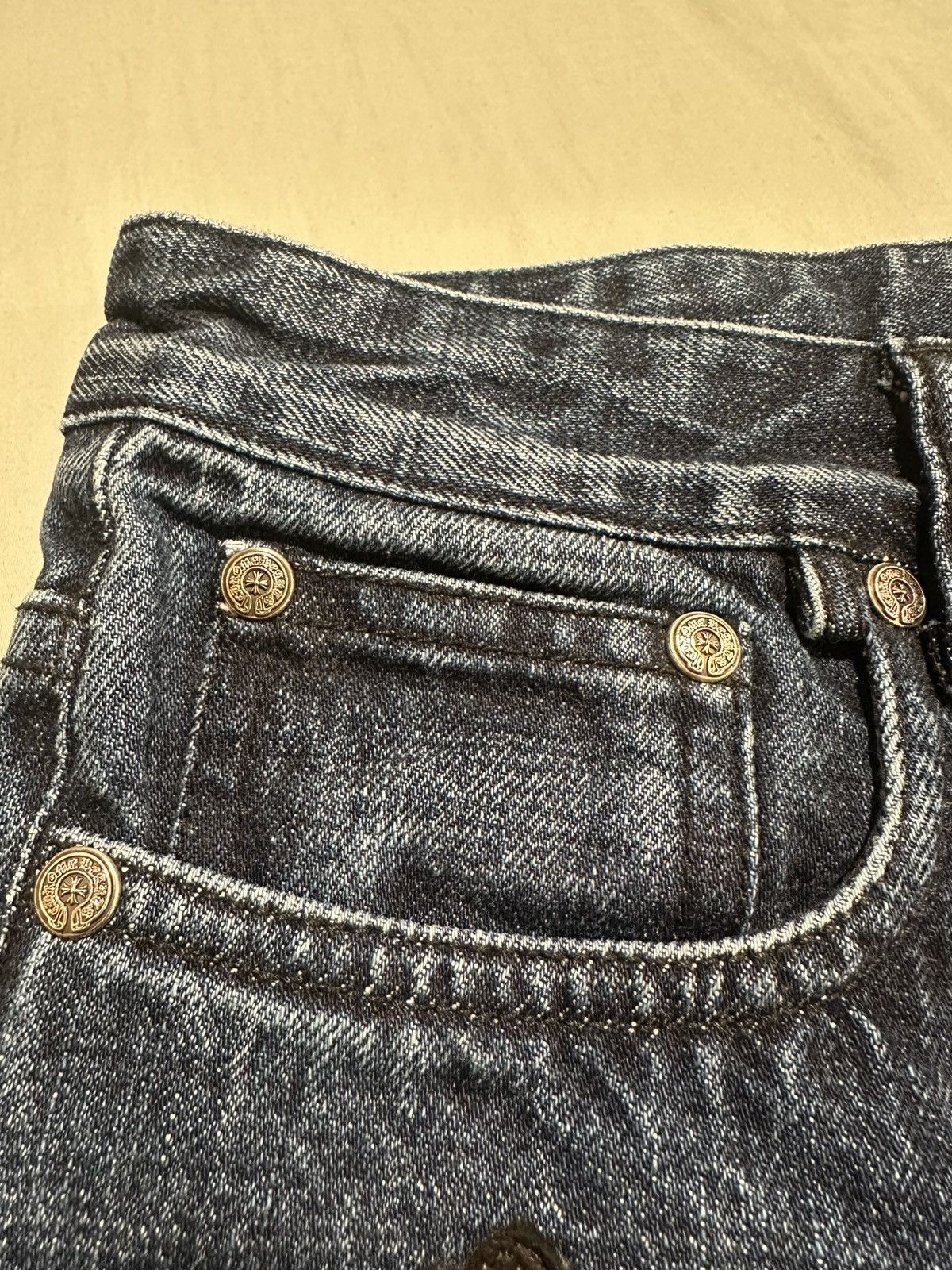Chrome Hearts Chrome Hearts Denim Black Patch Shorts Size US 27 - 3 Thumbnail