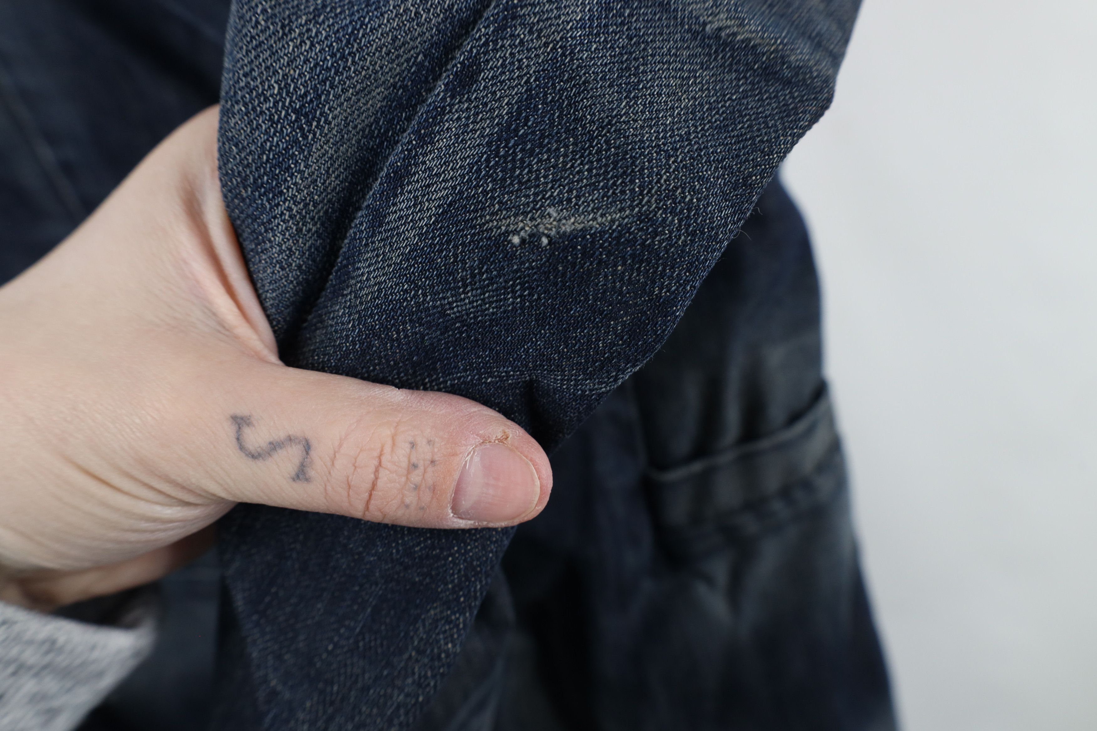 Vintage Notify NFY Distressed Denim Jean Blazer Jacket Raw Denim Size XS / US 0-2 / IT 36-38 - 7 Thumbnail