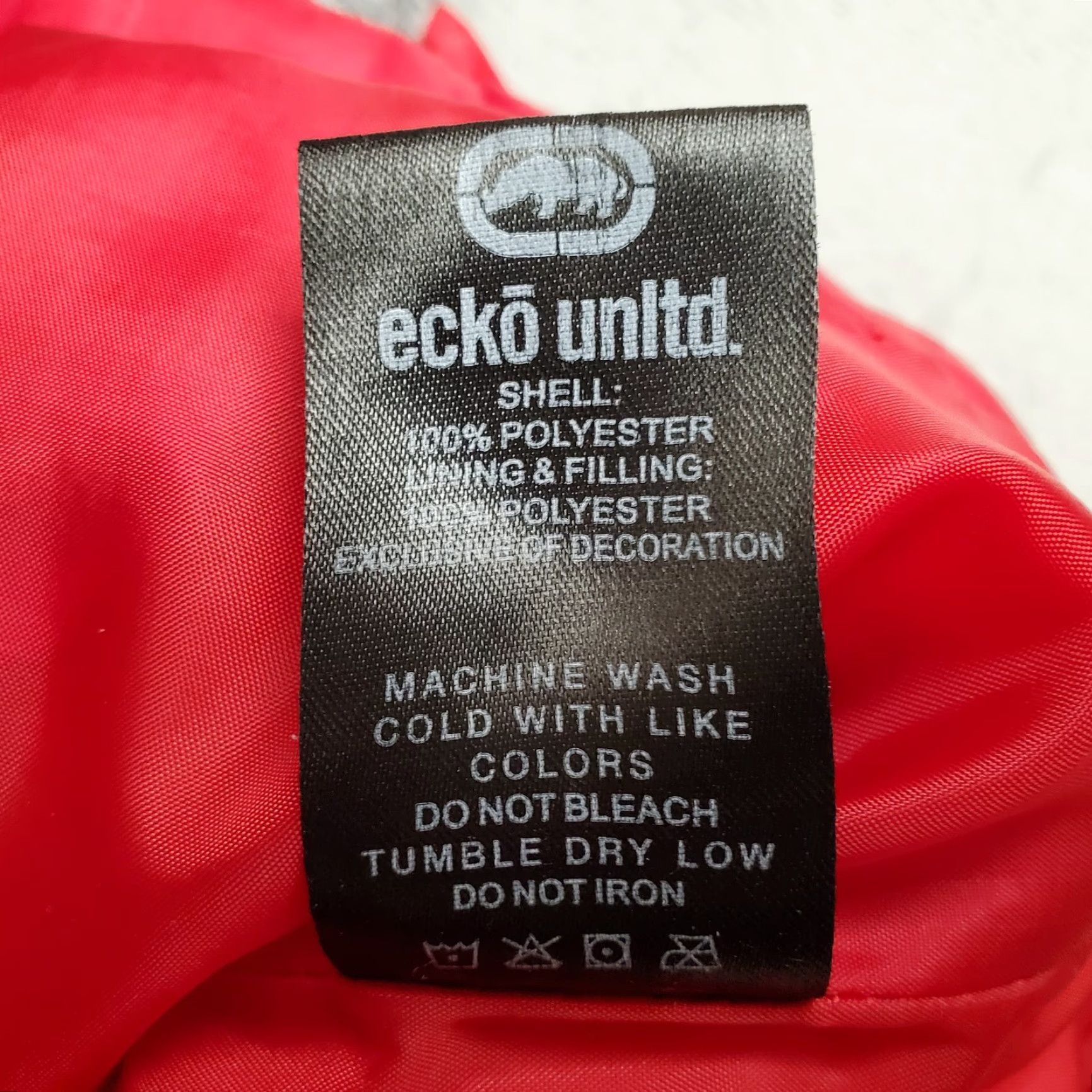 Ecko Unltd. VINTAGE Ecko Unltd Puffer Hoodie Jacket Mens Small Red Gray Hooded Zip Full Zip Casual Skate Outdoor Fleece Size US S / EU 44-46 / 1 - 5 Thumbnail