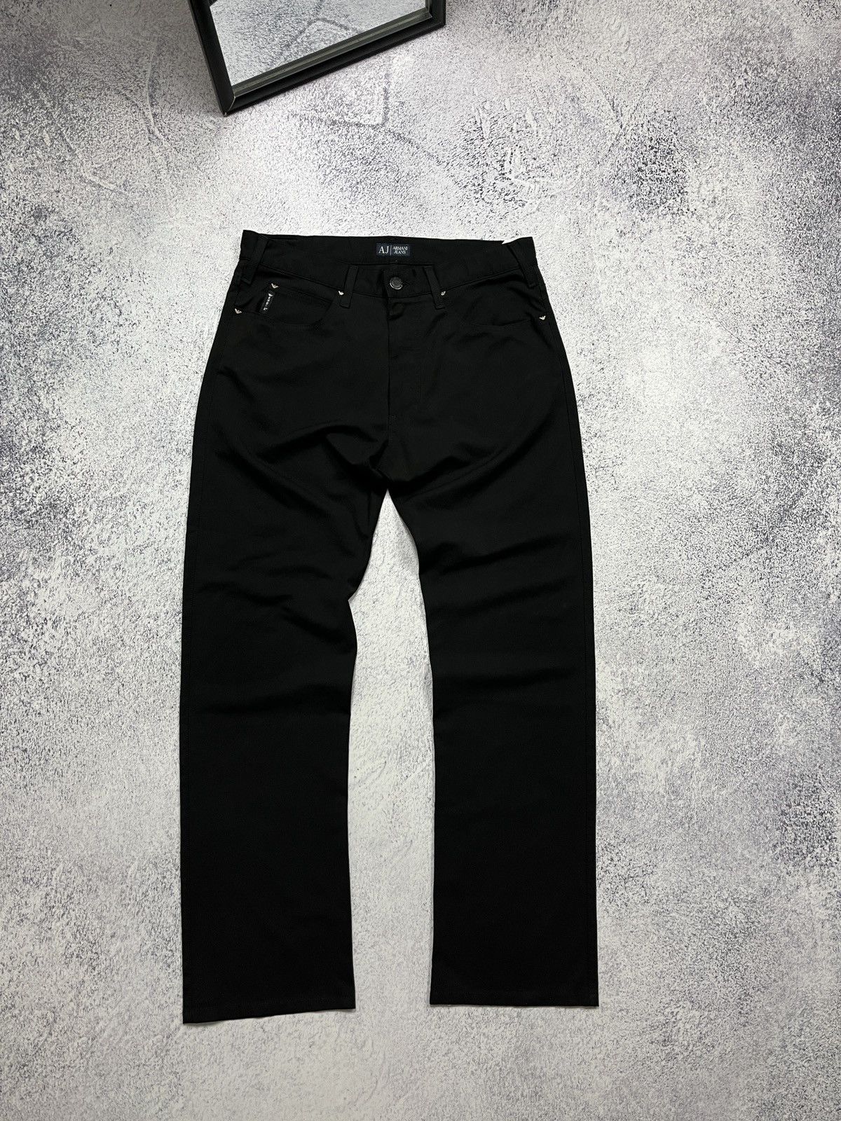 Armani × Giorgio Armani × Vintage Vintage Armani Jeans Metal Logo Classic Pants Rare Luxury Size US 34 / EU 50 - 5 Thumbnail
