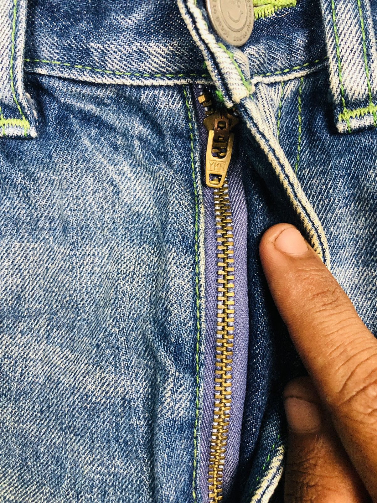 If Six Was Nine WCJ Wide-Leg Ripped Jeans - Unique Thigh Cutout Denim (40) Size US 26 / EU 42 - 10 Thumbnail