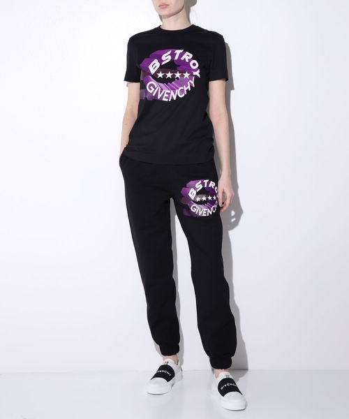 Givenchy × BSTROY Black Purple Logo Slim Sweatpants Size 28" / US 6 / IT 42 - 3 Thumbnail