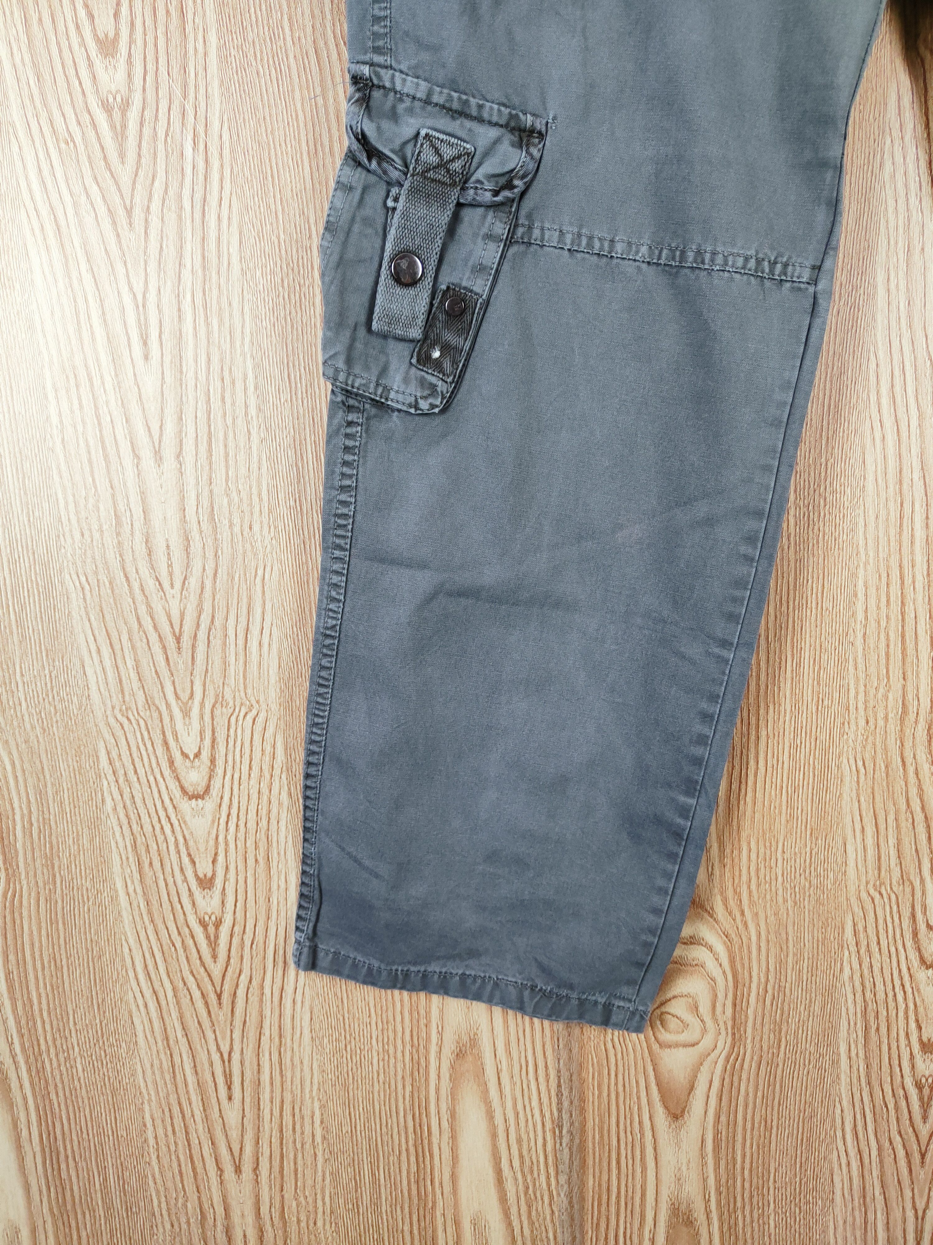 Japanese Brand Blue Keys Dark Gray Multipocket Tactical Cargo Pants #W515 Size US 32 / EU 48 - 5 Thumbnail