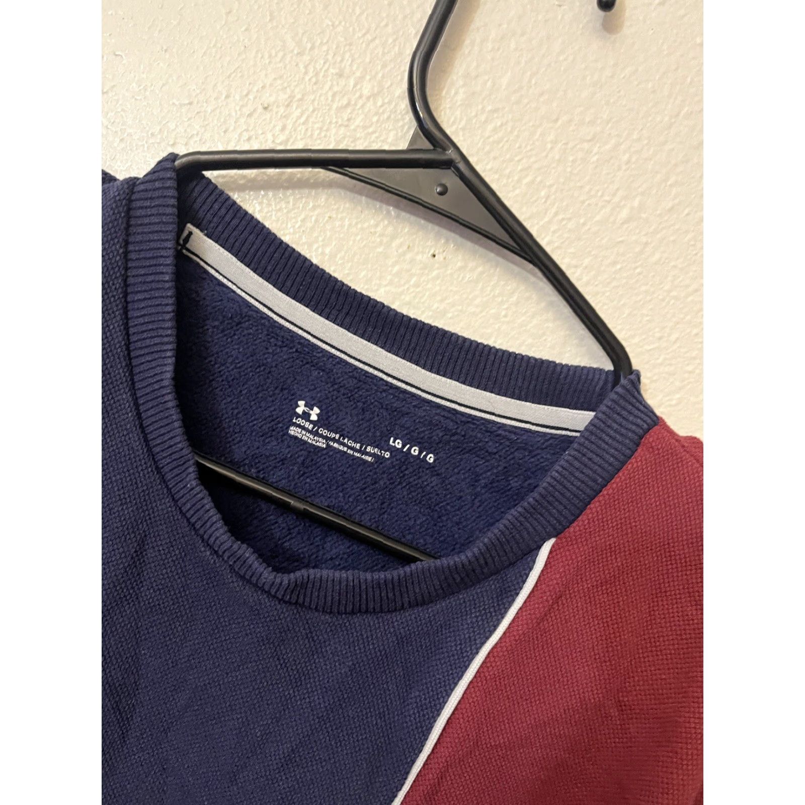 Under Armour Under Armour Sweatshirt Mens Large Red Blue Colorblock Logo 96 Size US L / EU 52-54 / 3 - 3 Thumbnail