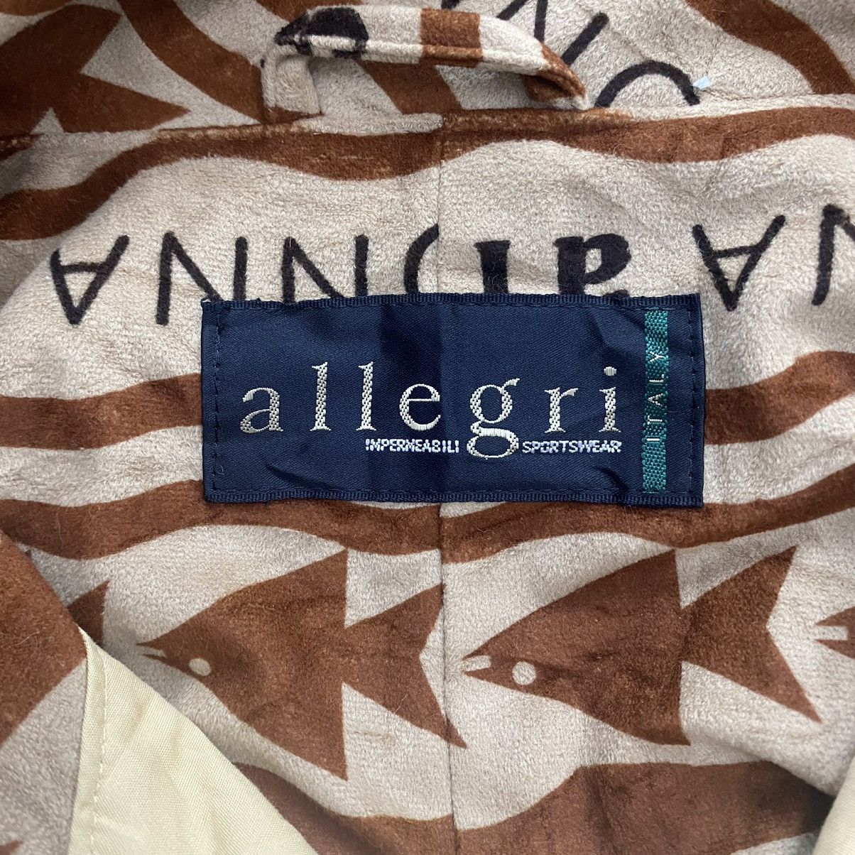 Allegri Vintage ALLEGRI ITALY Italian Brand Overprint Hooded Cream Size US L / EU 52-54 / 3 - 6 Thumbnail