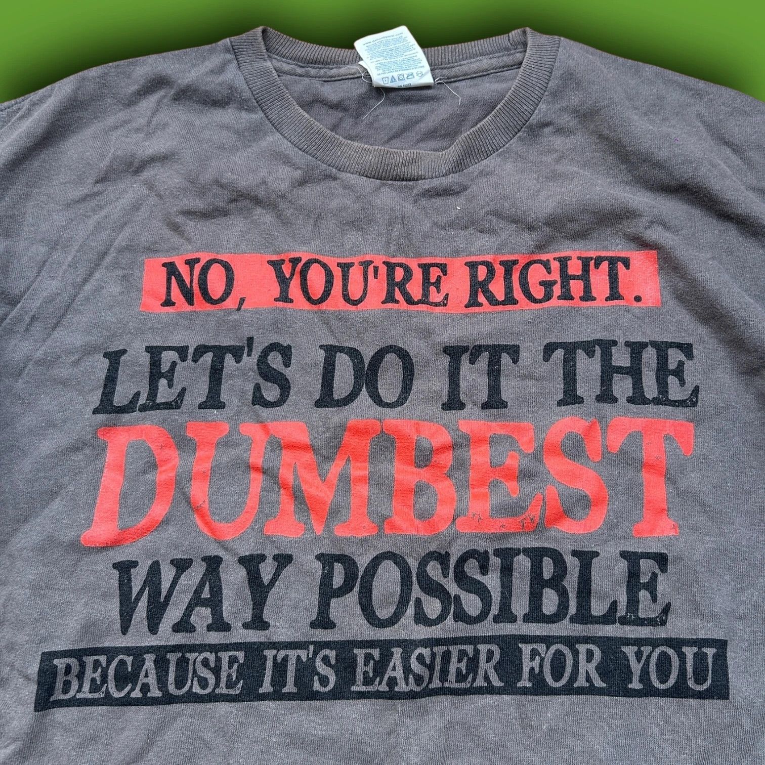 Vintage Vintage Dumb Spellout Parody T Shirt Size US M / EU 48-50 / 2 - 1 Thumbnail