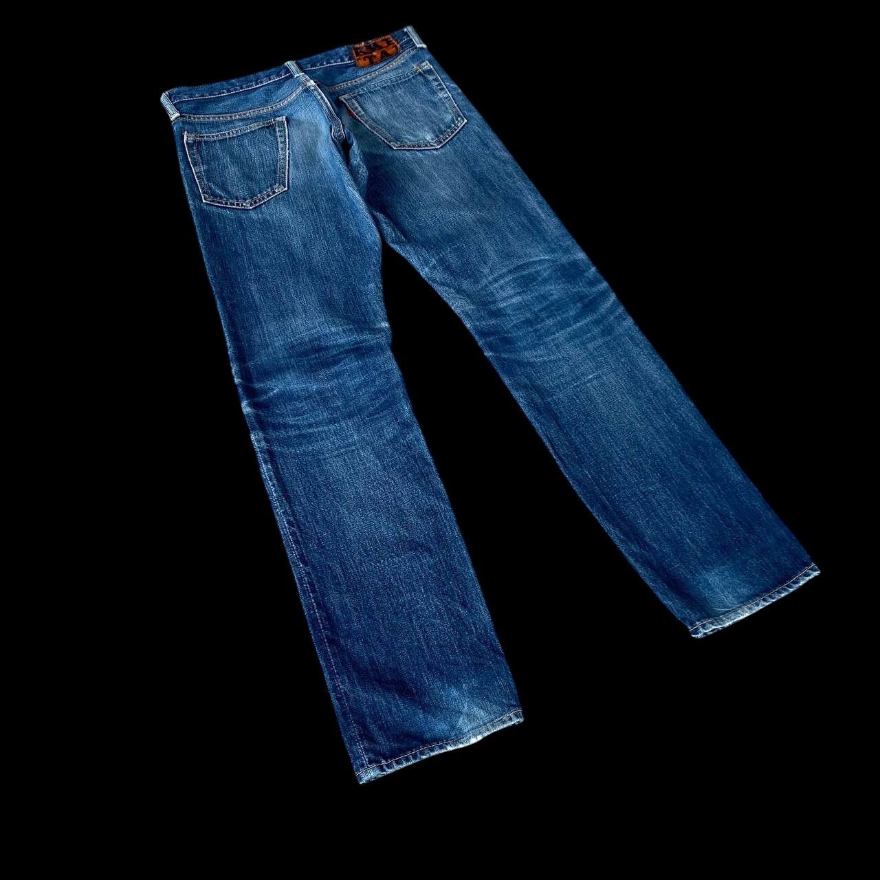 Kapital VINTAGE KAPITAL BY KIRO HIRATA FADED BLUE LOWRISE SLIMFIT Size US 27 - 7 Thumbnail