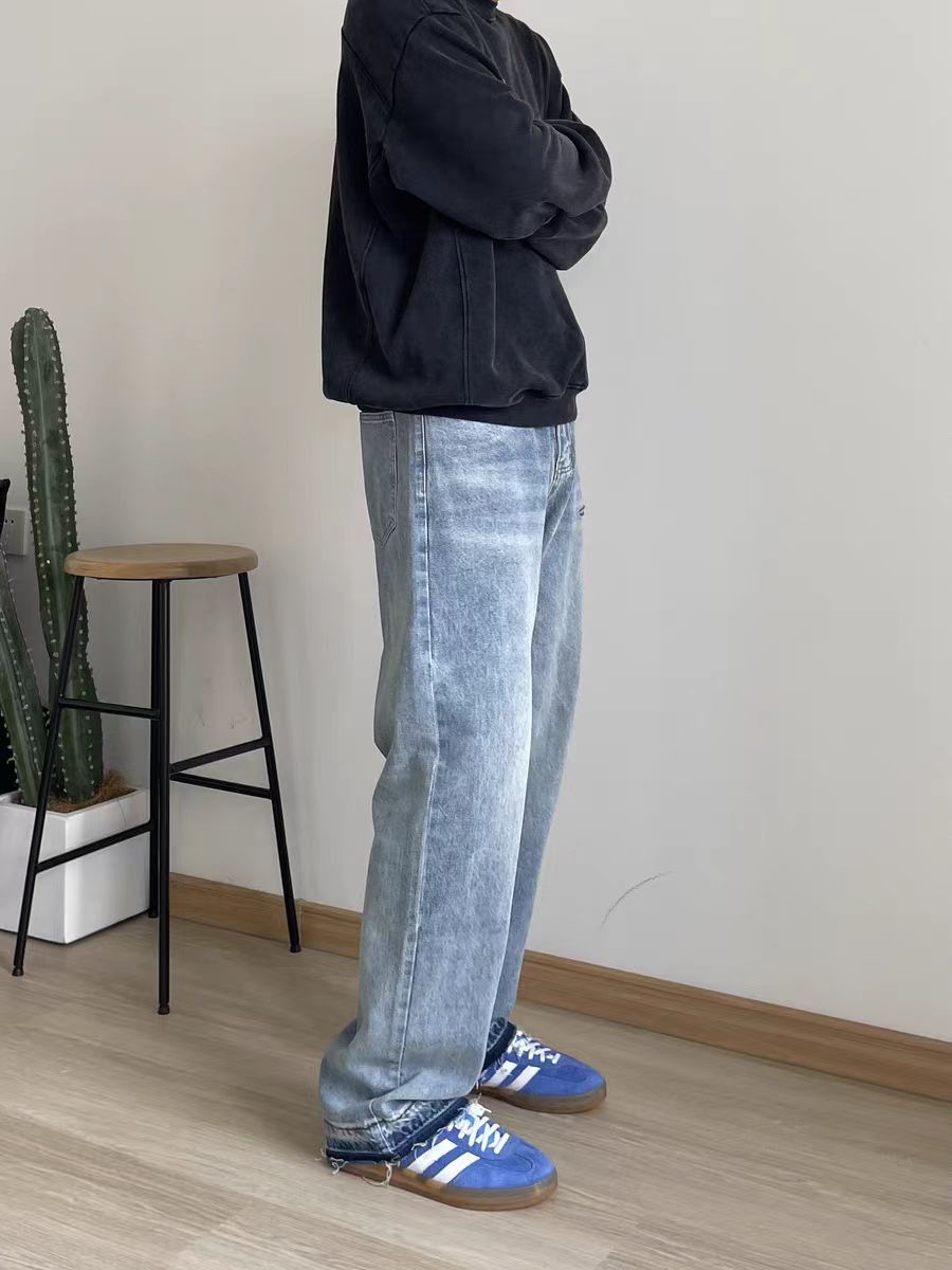 Japanese Brand × Vintage Vintage Washed and Aged Striped Blue Jeans Size US 34 / EU 50 - 4 Thumbnail
