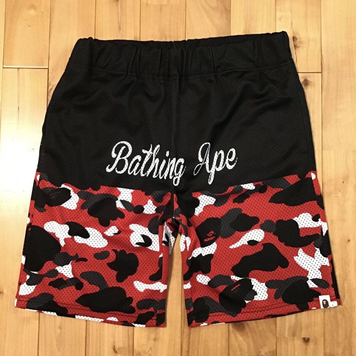 Bape BAPE Shorts Black × Red camo a bathing ape ★size XL Size US 36 / EU 52 - 1 Thumbnail