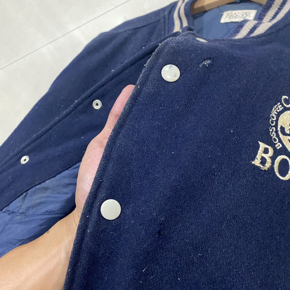 Vintage 🔥VINTAGES SUNTORY BOSS COFFEE WOOL LEATHER VARSITY JACKET Size US L / EU 52-54 / 3 - 11 Thumbnail