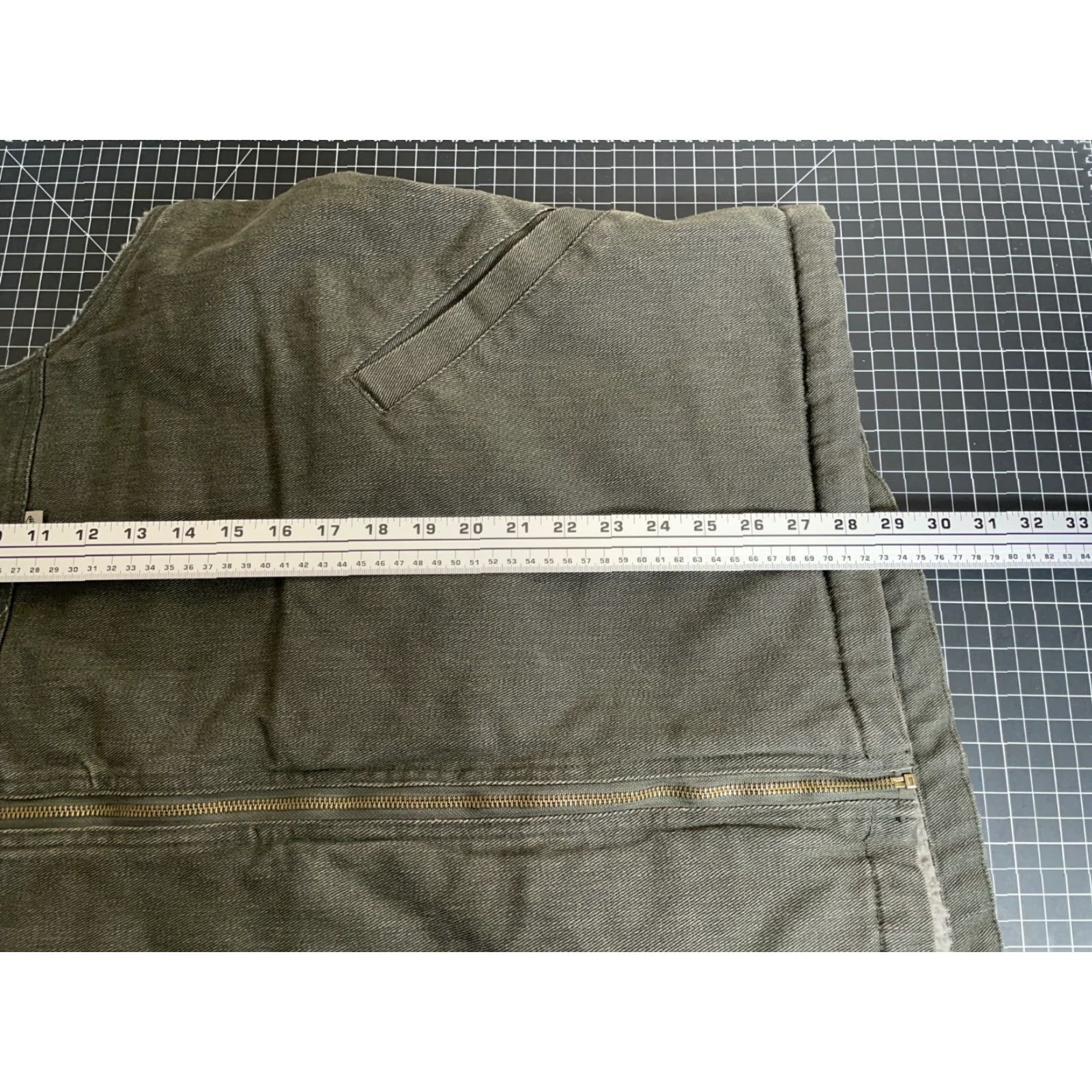 Olive Wolverine Sherpa Lined Zip Up Denim Vest Adult 3XL Olive Green Camo Lining Size US XXL / EU 58 / 5 - 5 Thumbnail