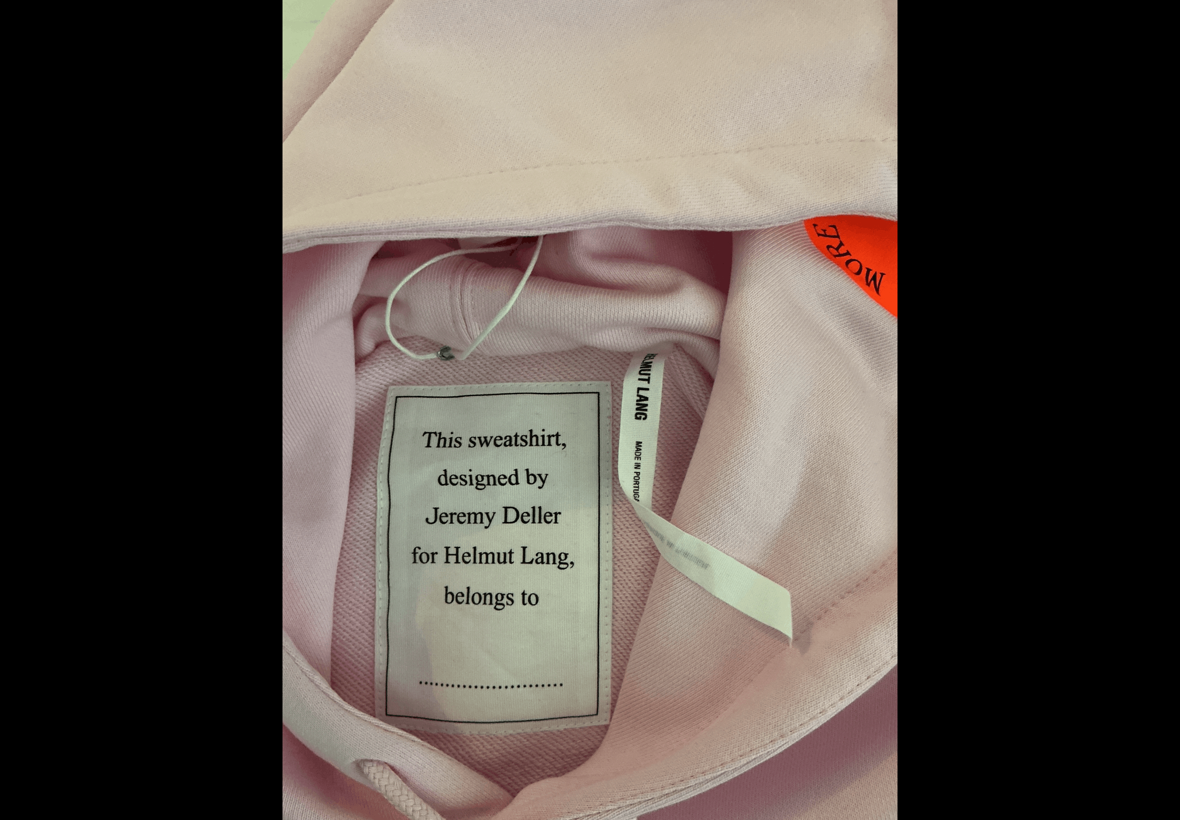 Helmut Lang Helmut Lang x Jeremy Deller Pink Hoodie – Made in Portugal Size US S / EU 44-46 / 1 - 14 Thumbnail