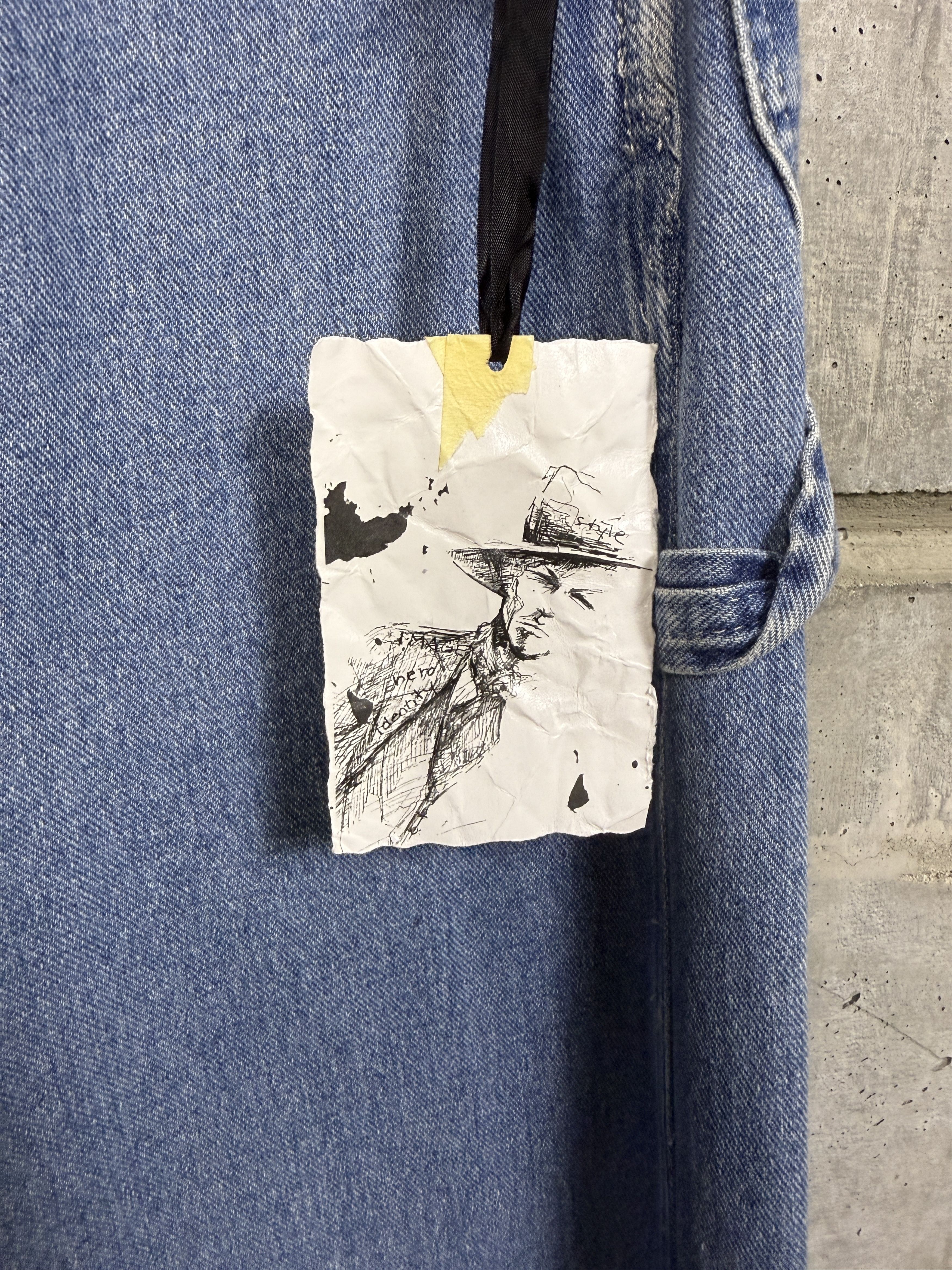Greg Lauren $1250 Greg Lauren Overall Wide Leg Jeans Size US 34 / EU 50 - 6 Thumbnail