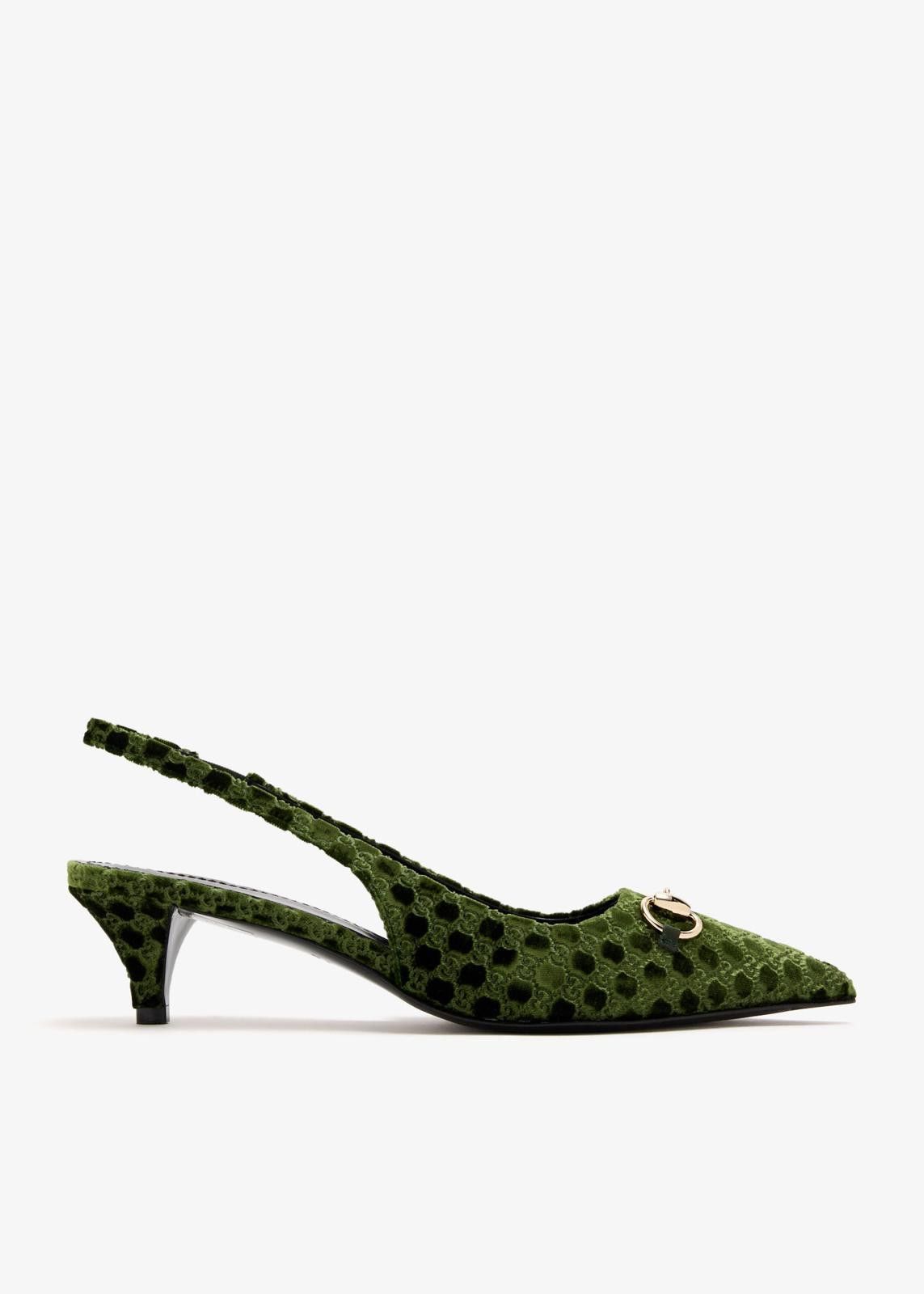 Gucci Gucci Horsebit GG Suede Pumps Size US 7.5 / IT 37.5 - 1 Thumbnail