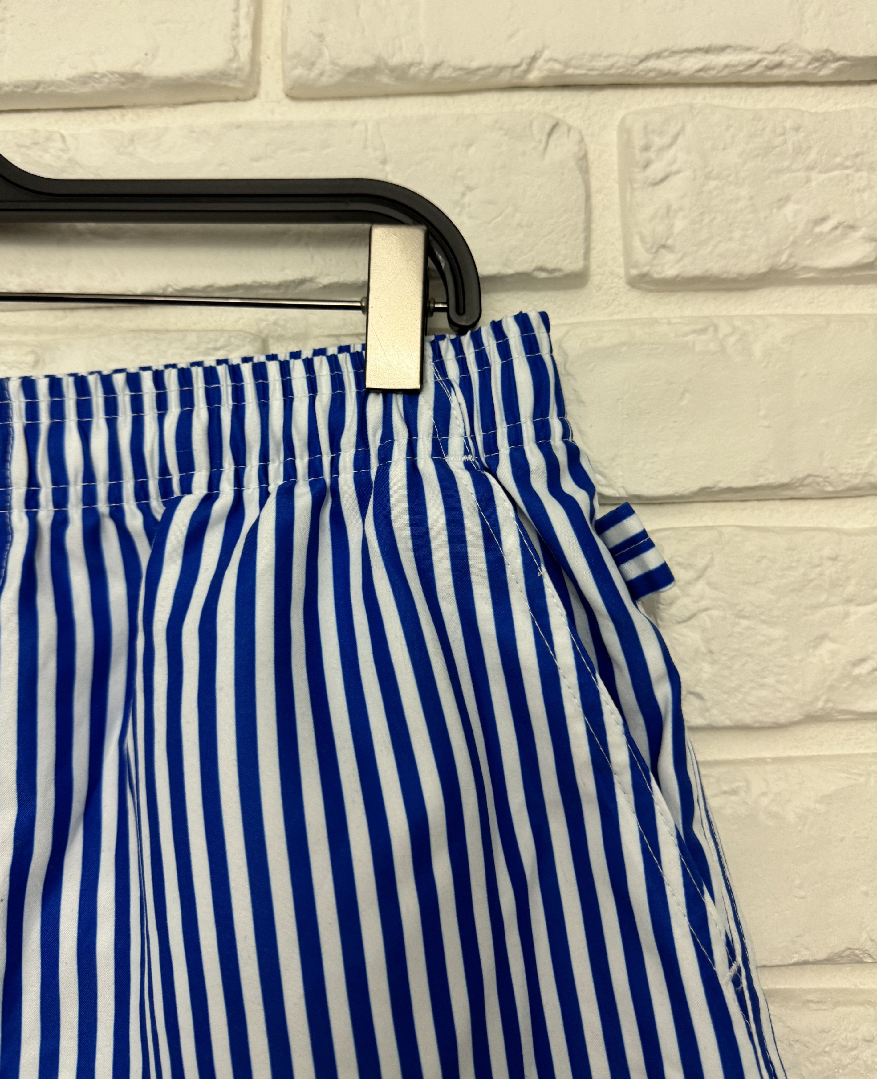 Bleach BNWT Vacay Corfu Swim Trunks White/Blue Striped Lined Size L Size US 34 / EU 50 - 3 Thumbnail