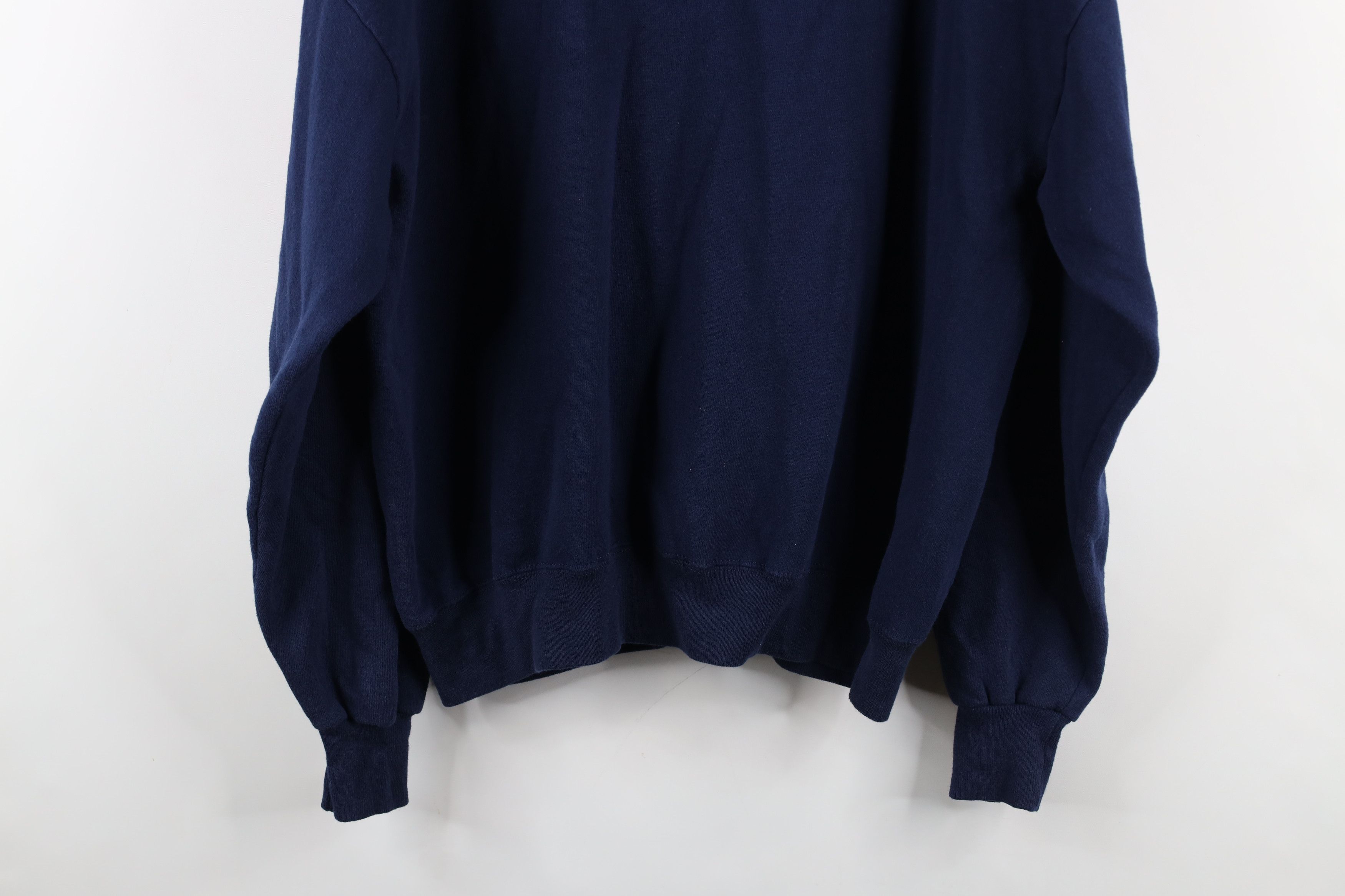 Vintage Vintage 90s Streetwear Cardigan Sweatshirt Navy Blue USA Size ONE SIZE - 11 Thumbnail