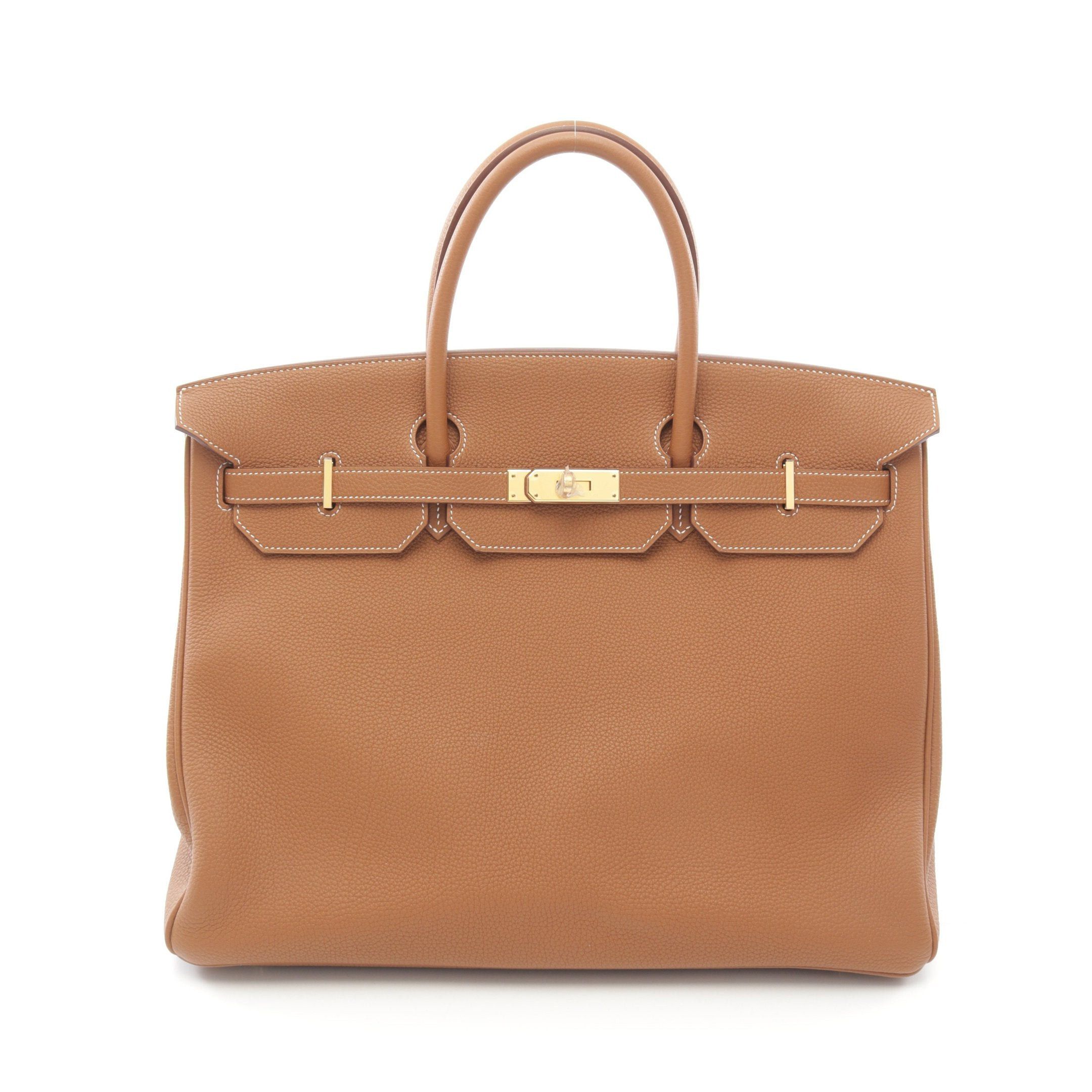 Hermes Hermes Birkin 40 Gold Handbag Togo Light Brown Hardware Y Stamp Size ONE SIZE - 1 Thumbnail