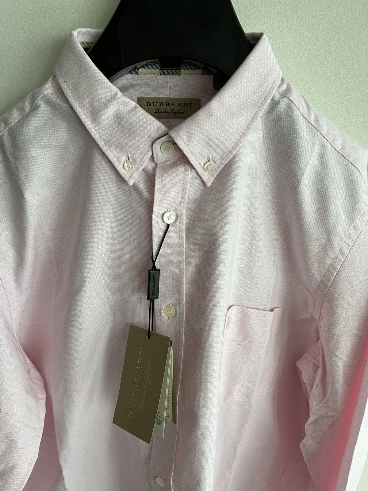 Burberry Sold out Brand New Classic Burberry Check Logo Dressy Shirt Size US L / EU 52-54 / 3 - 6 Thumbnail