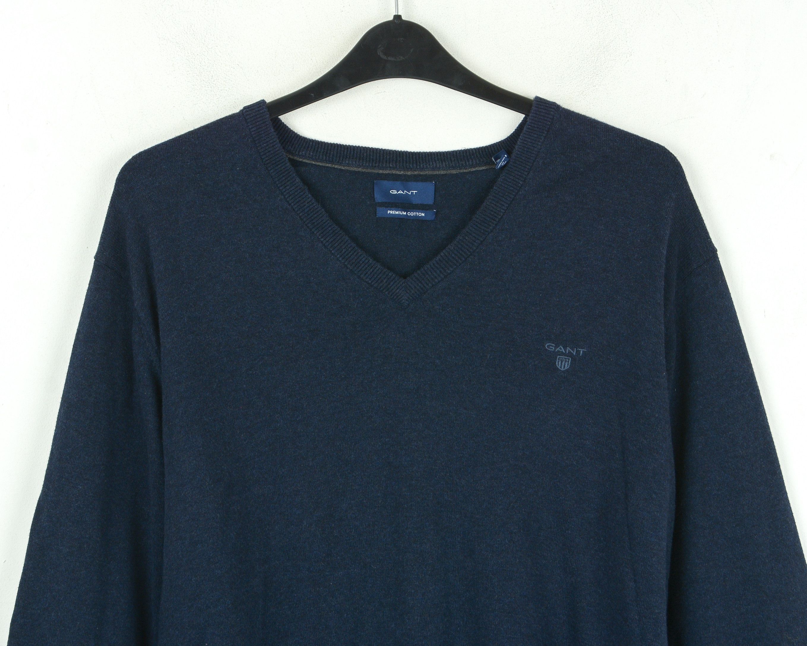 Gant Premium Cotton Sweater 2XL Pullover V-Neck Jumper Knit Top Size US XXL / EU 58 / 5 - 3 Thumbnail
