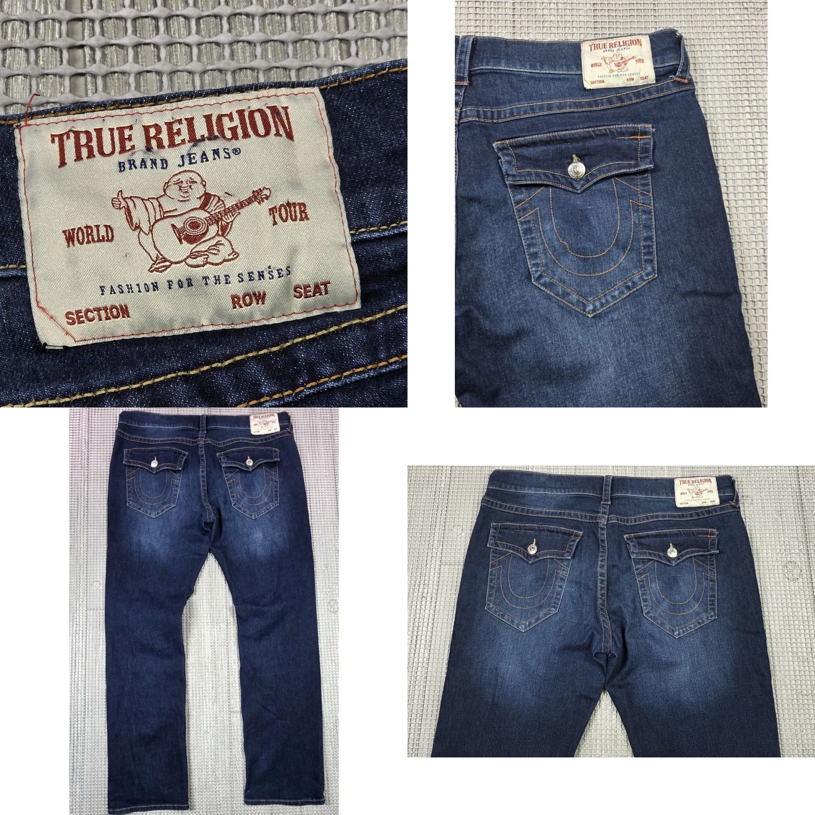 True Religion True Religion Jeans Men 40 Relaxed Straight Mid Rise Blue Denim 5-Pocket - Ricky - 40x34 (Vintage No) Size US 40 / EU 56 - 9 Thumbnail